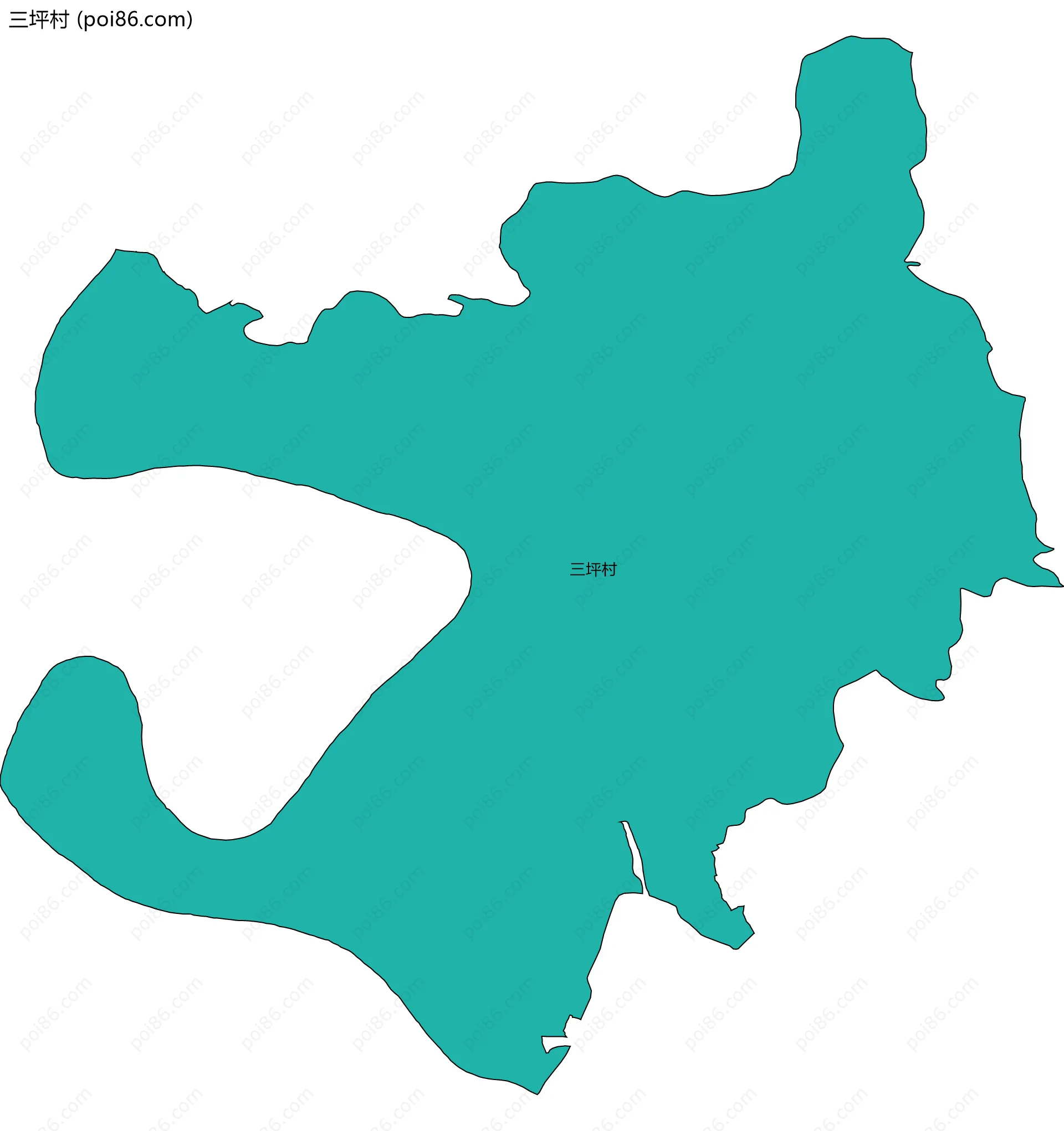 三坪村边界地图