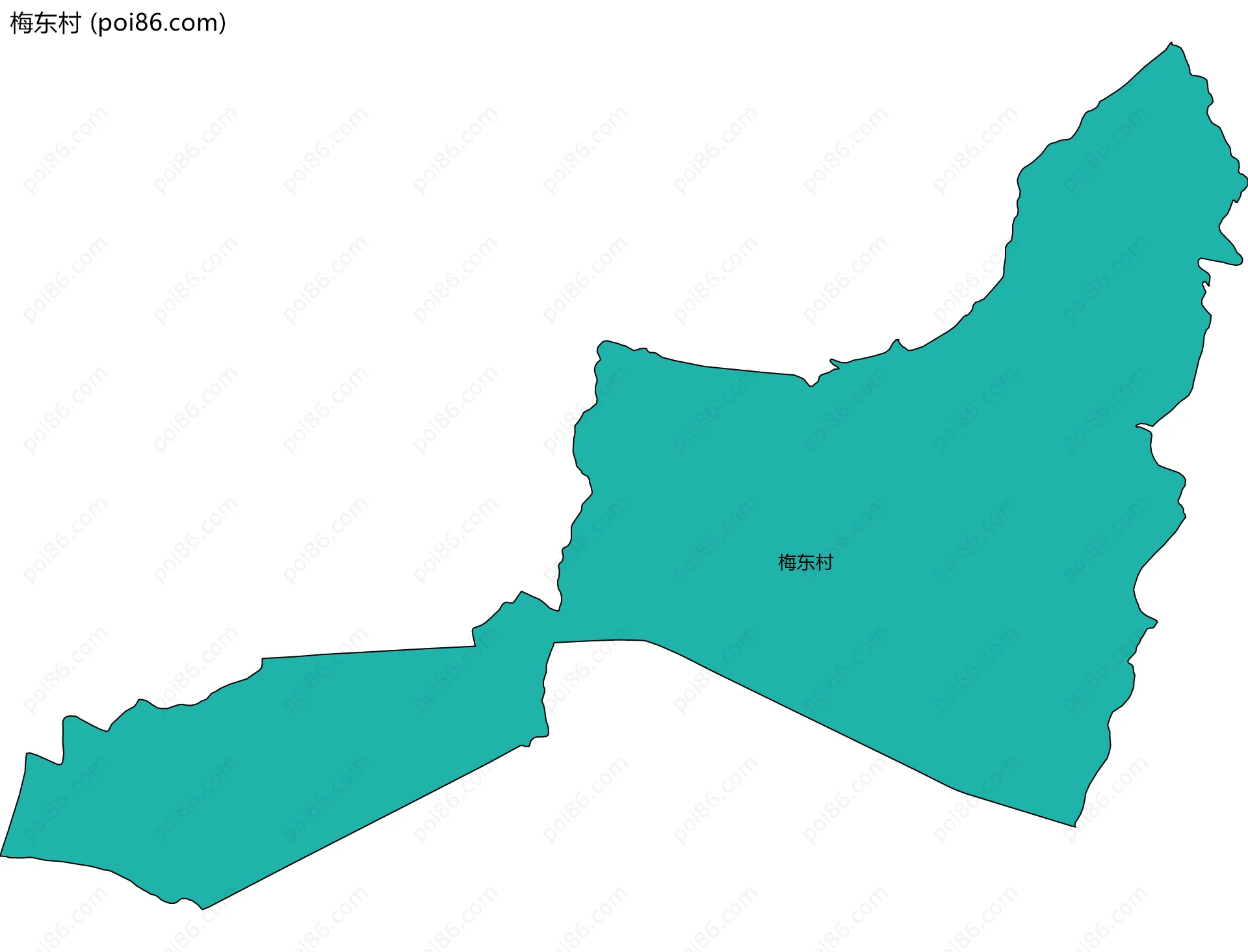 梅东村边界地图