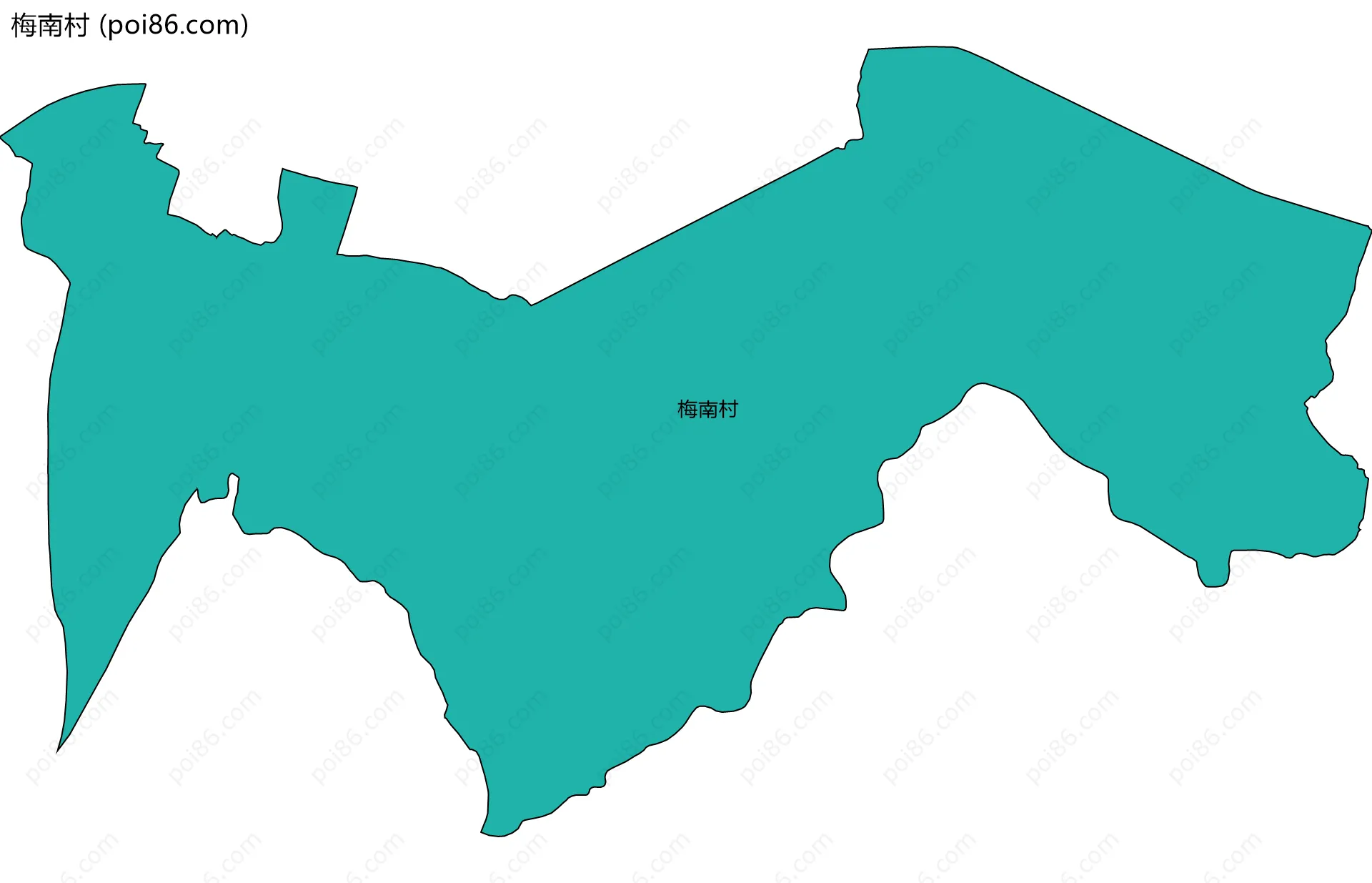 梅南村边界地图