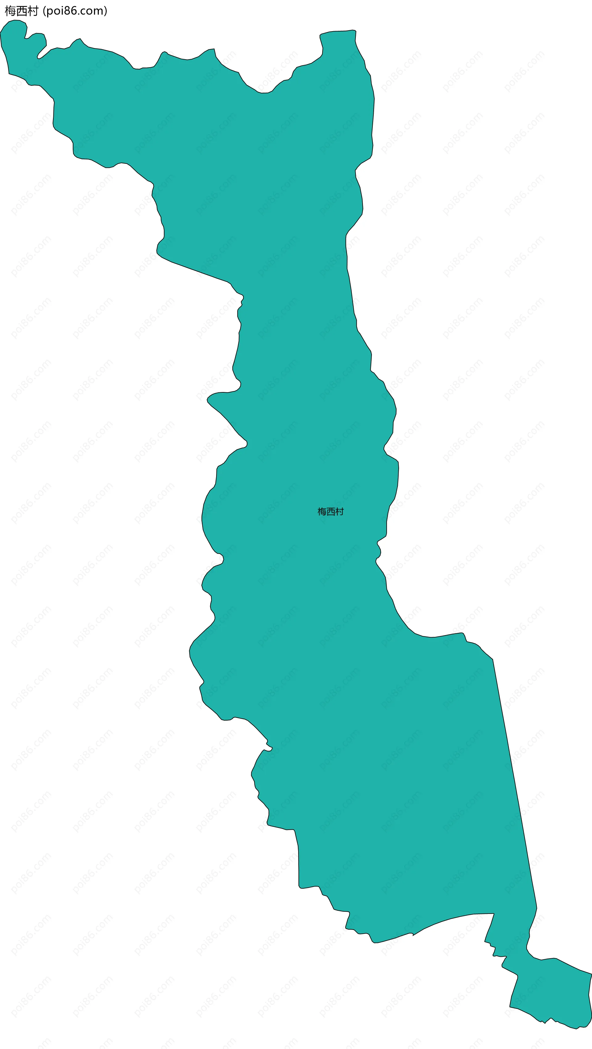 梅西村边界地图