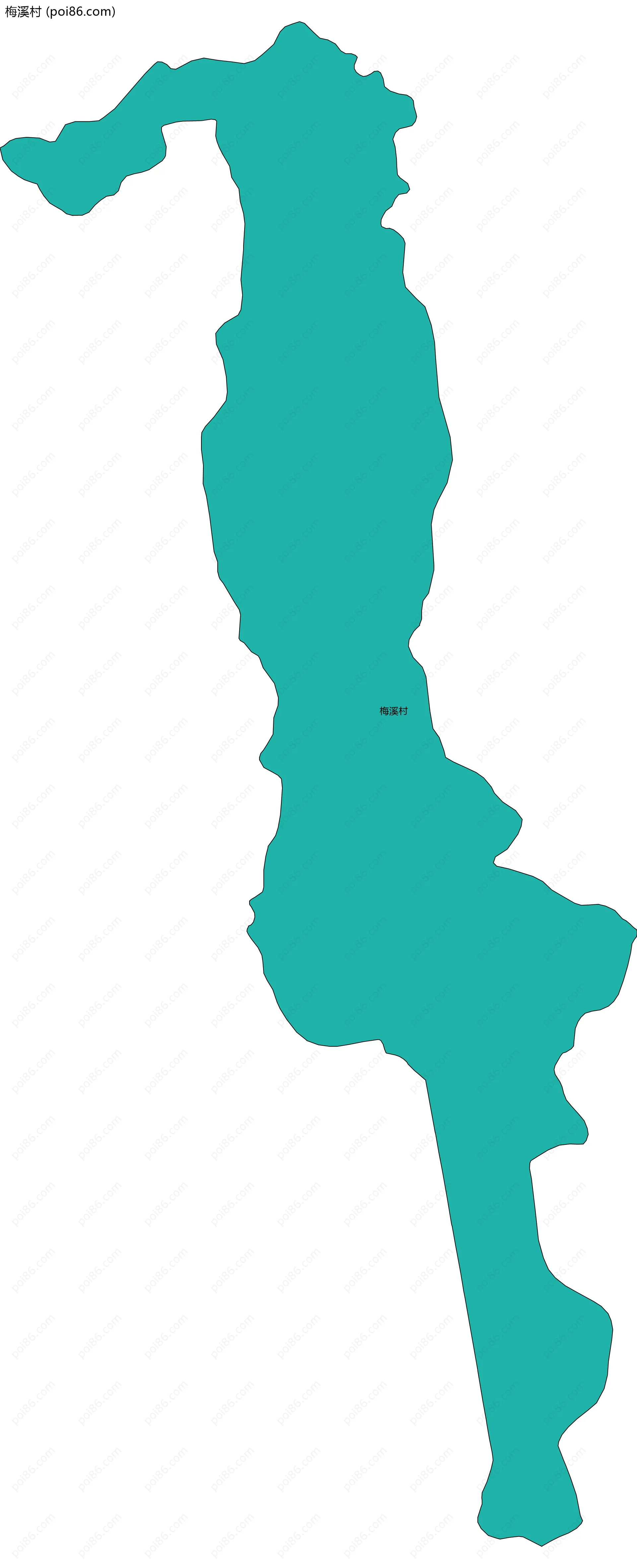 梅溪村边界地图