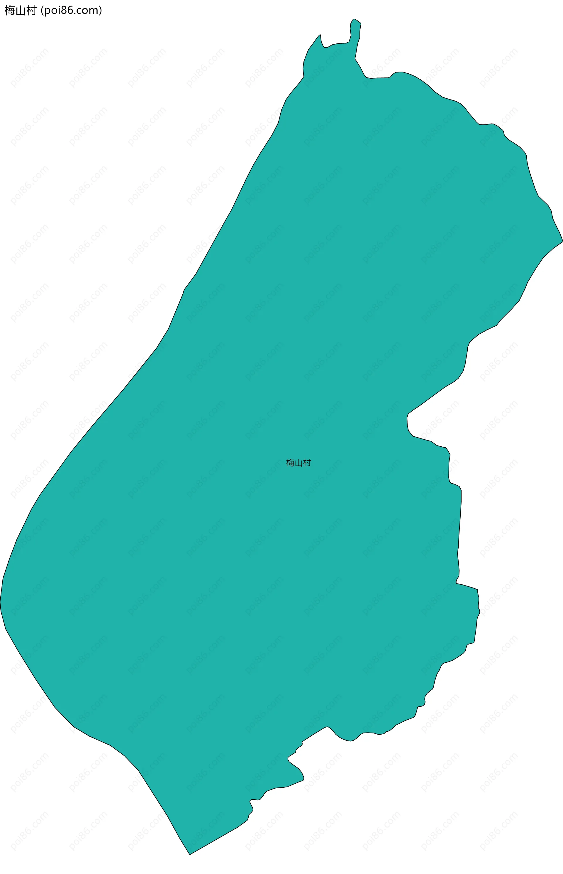 梅山村边界地图