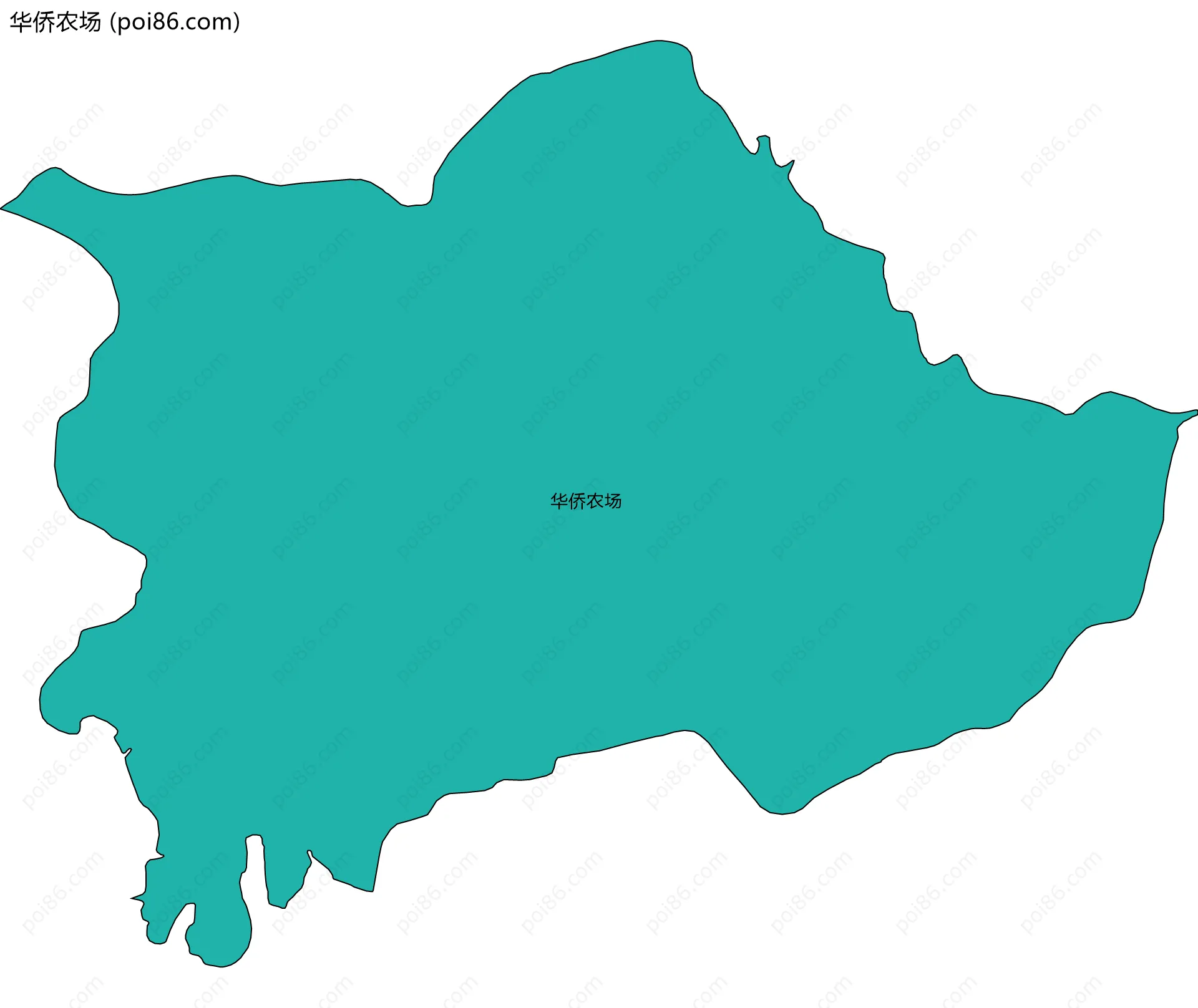 华侨农场边界地图