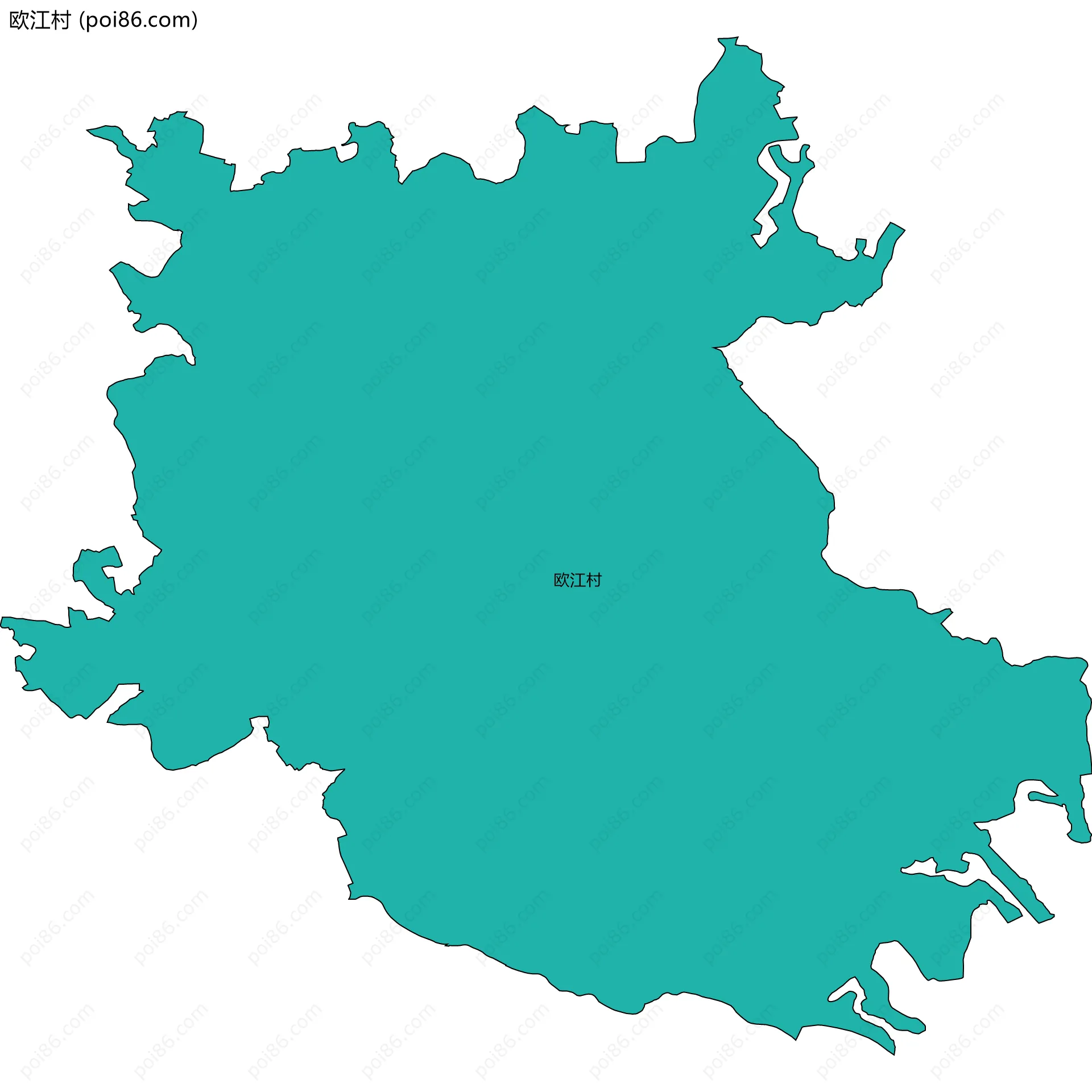 欧江村边界地图