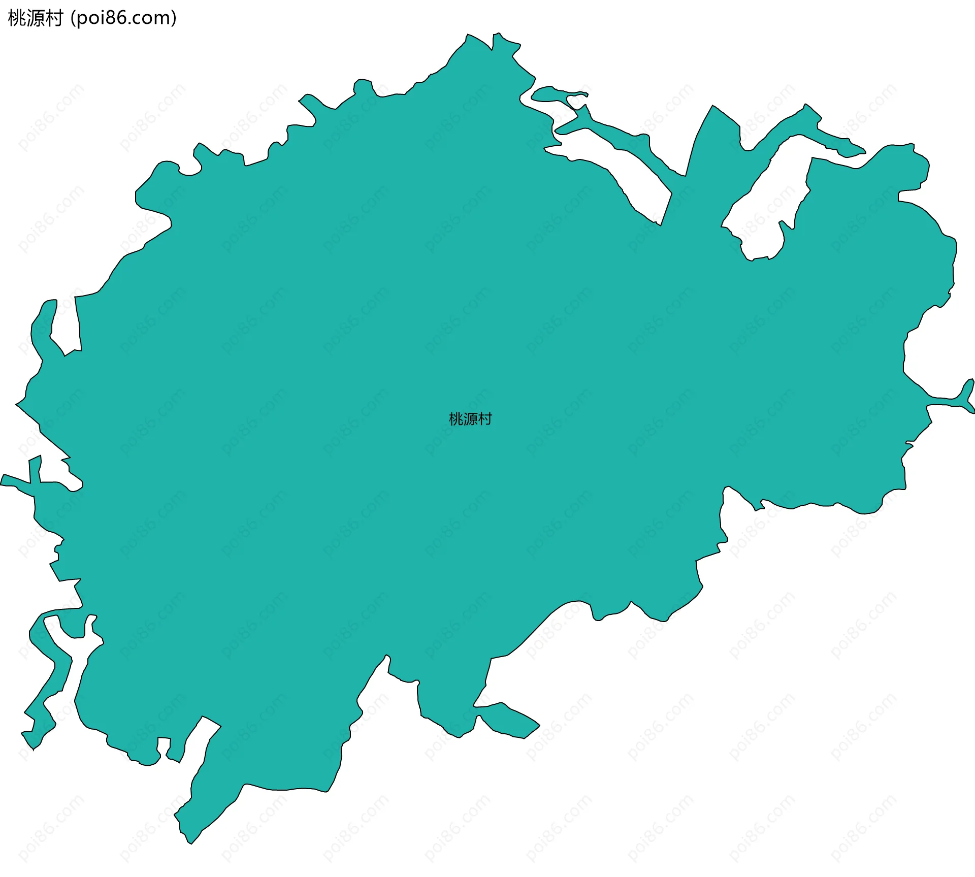 桃源村边界地图