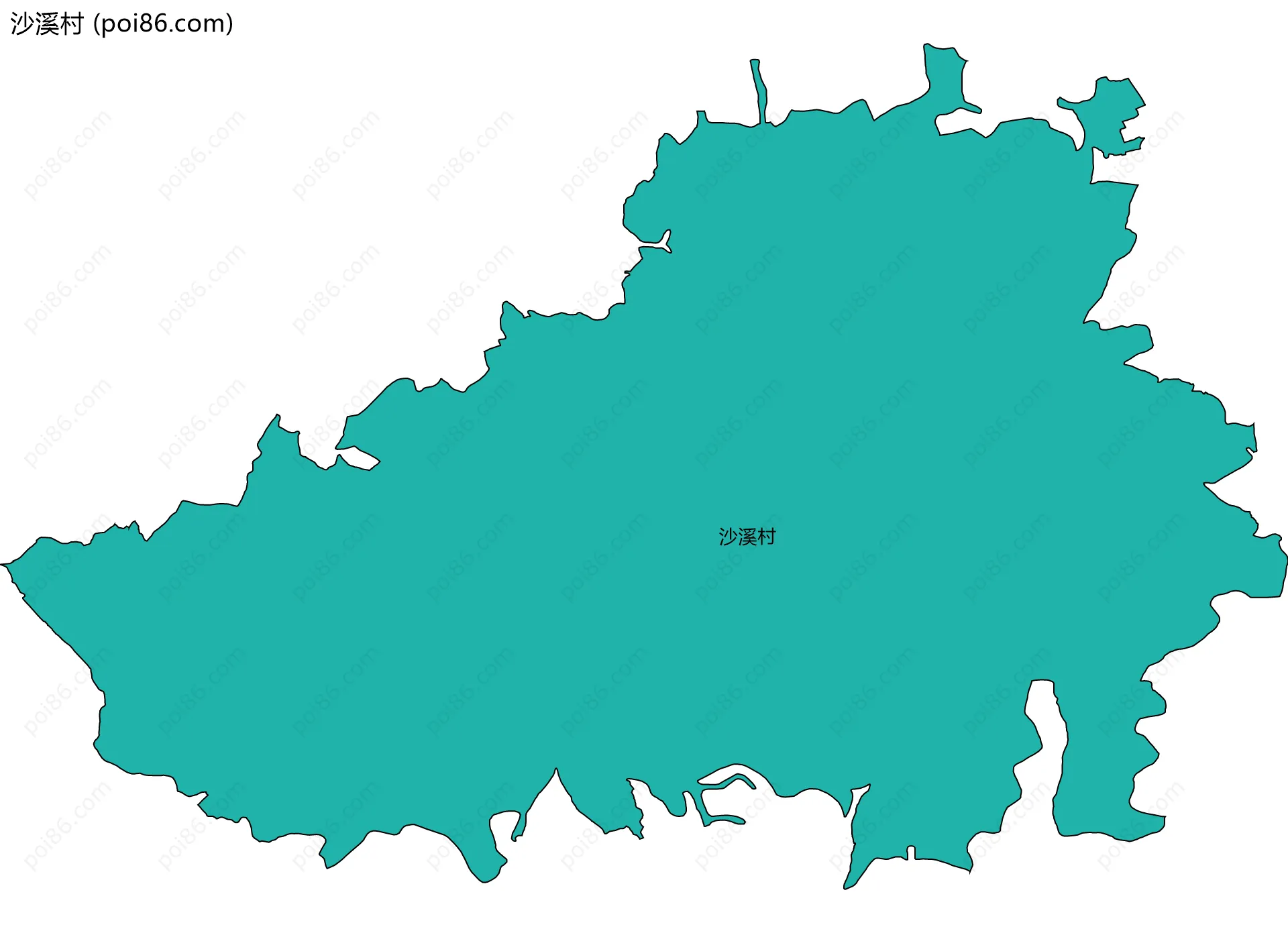 沙溪村边界地图