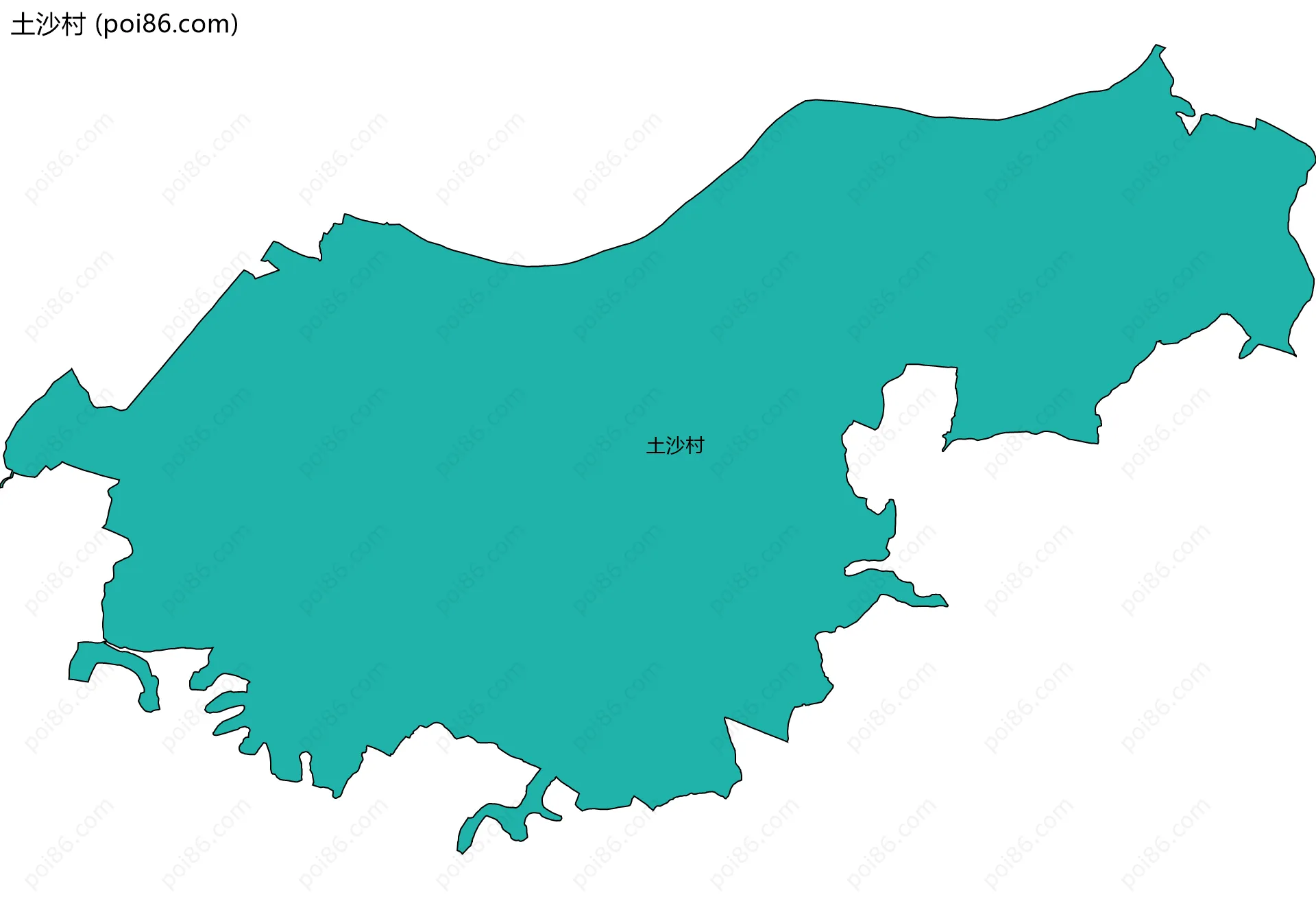 土沙村边界地图