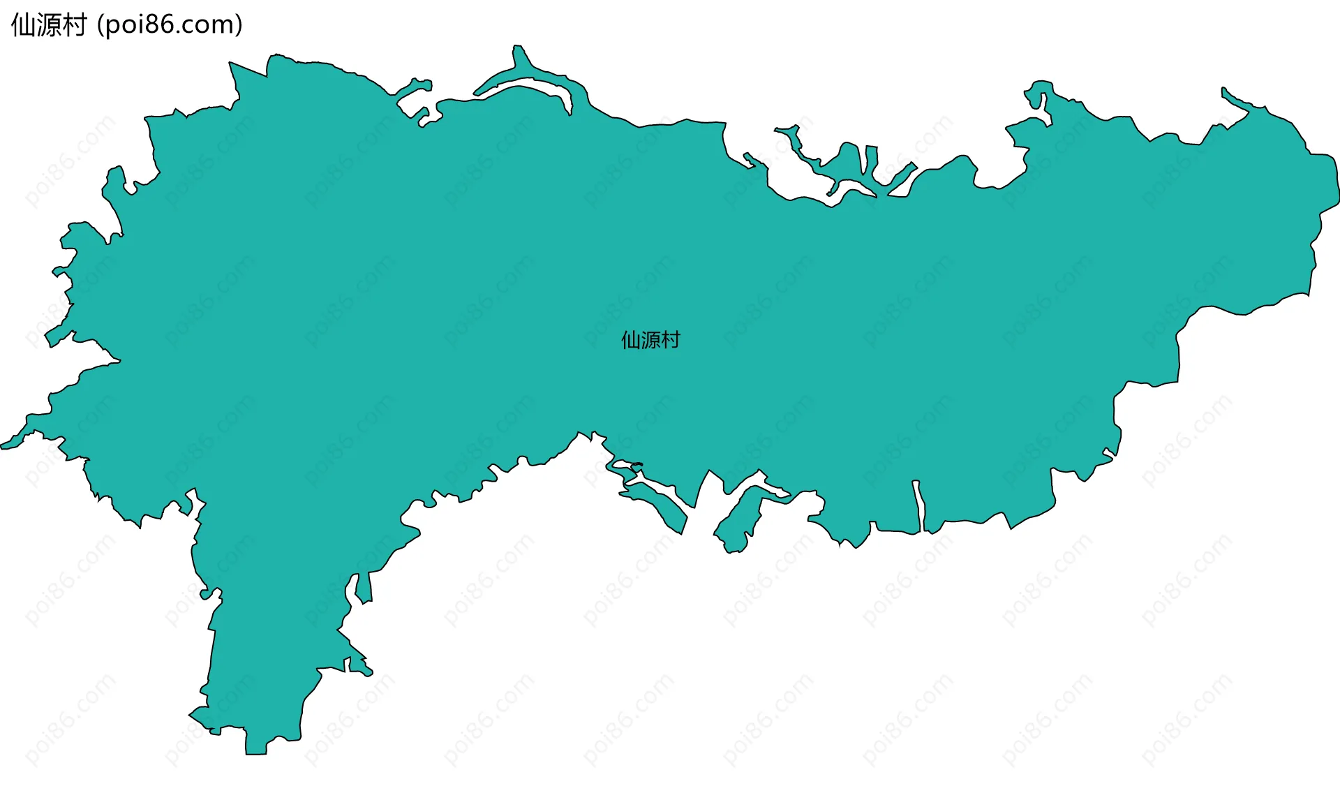 仙源村边界地图