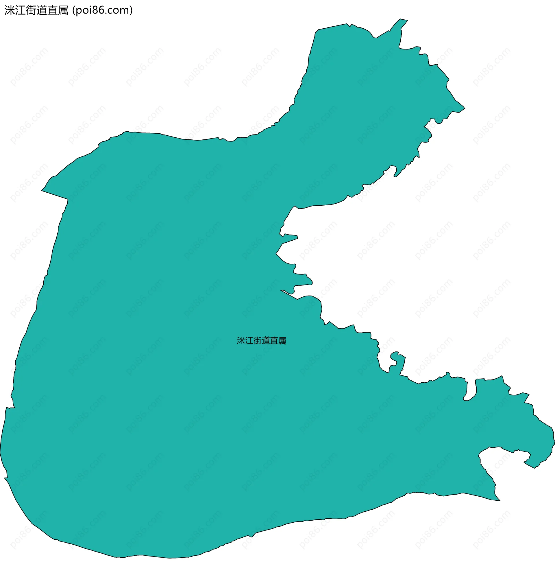 洣江街道直属边界地图