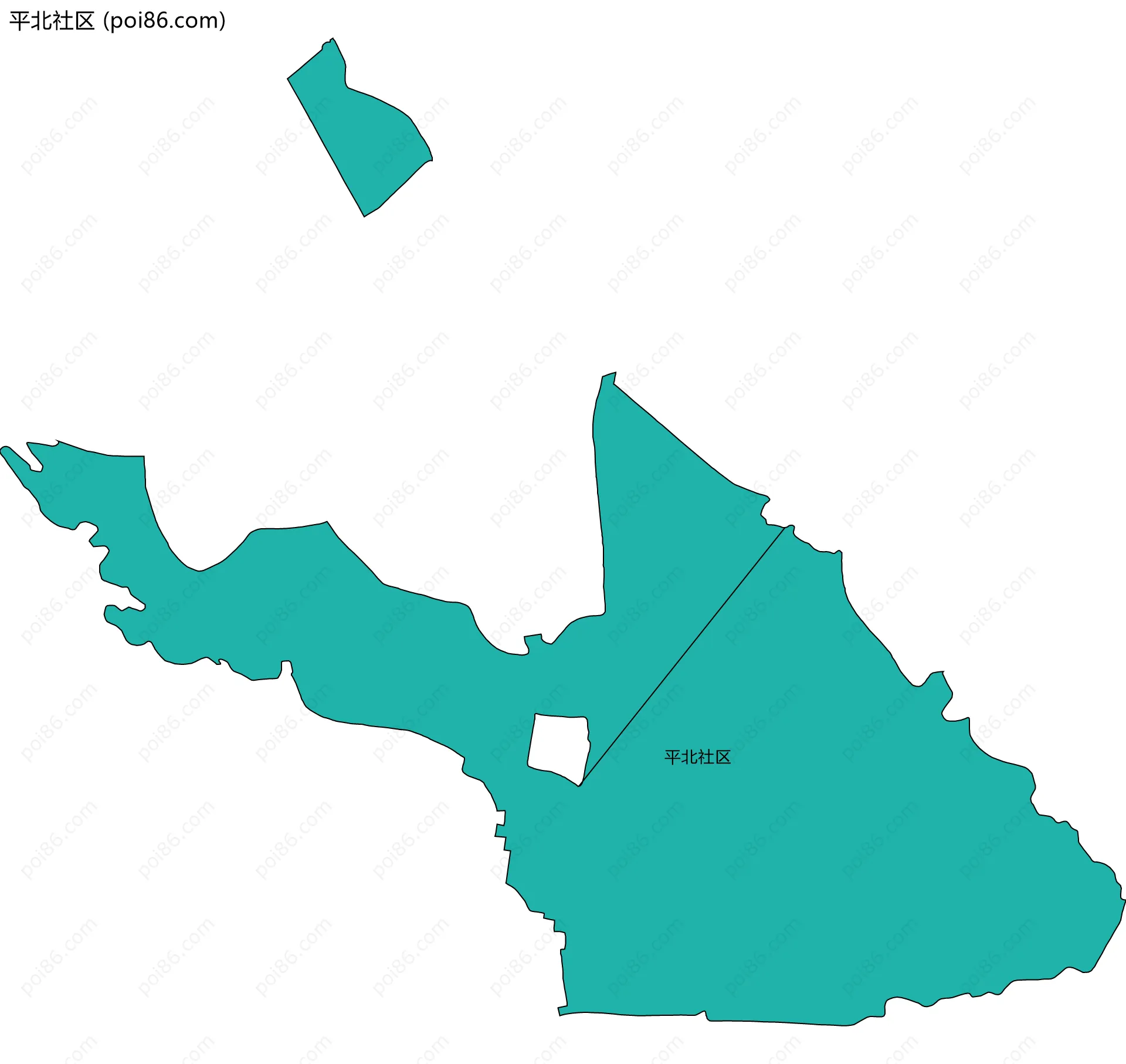 平北社区边界地图