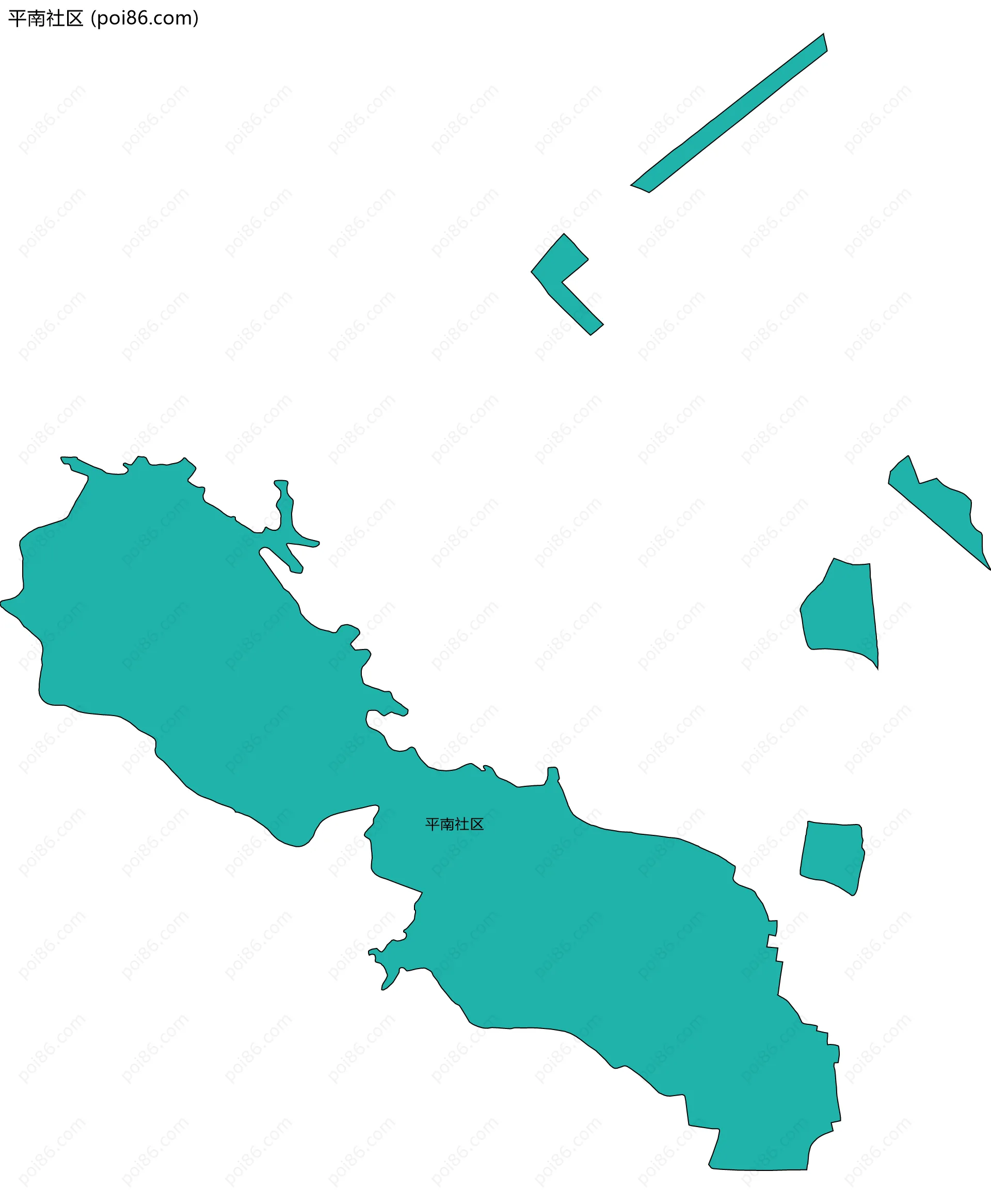 平南社区边界地图
