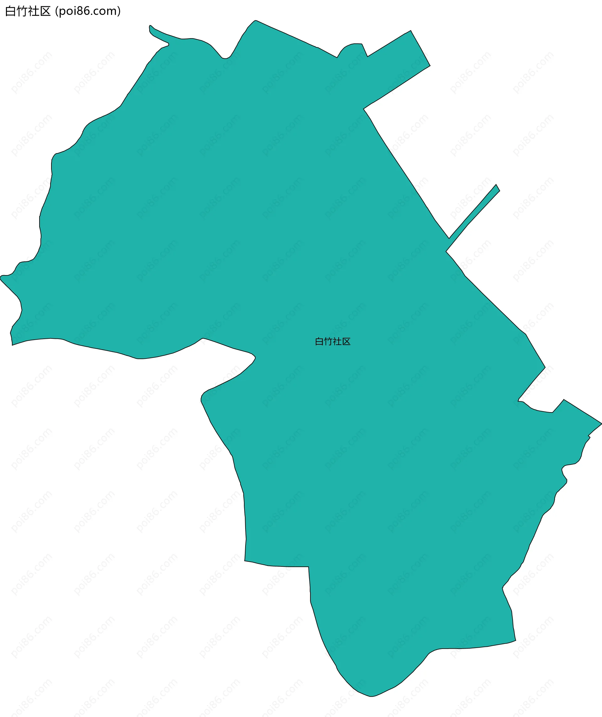 白竹社区边界地图