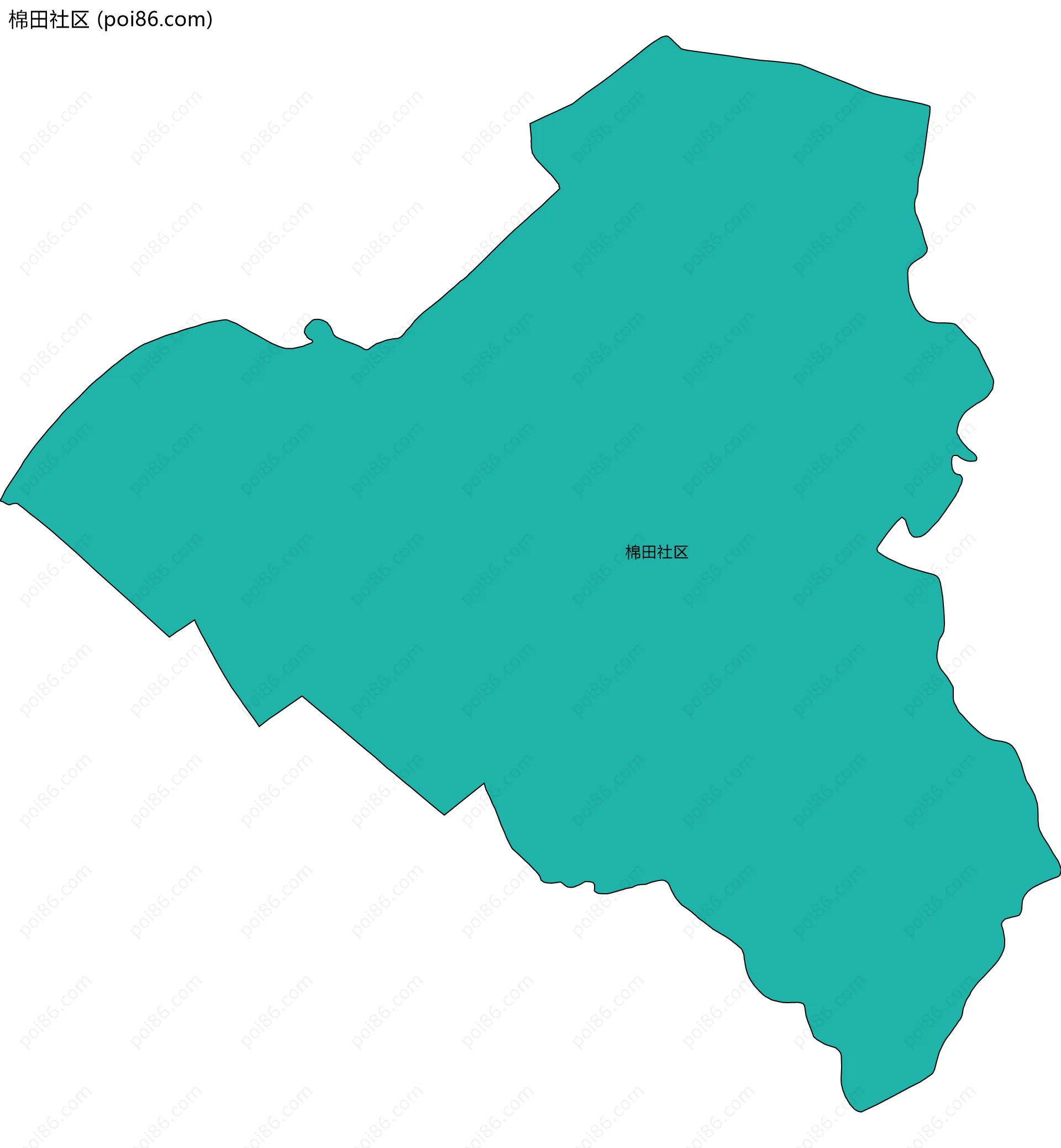 棉田社区边界地图