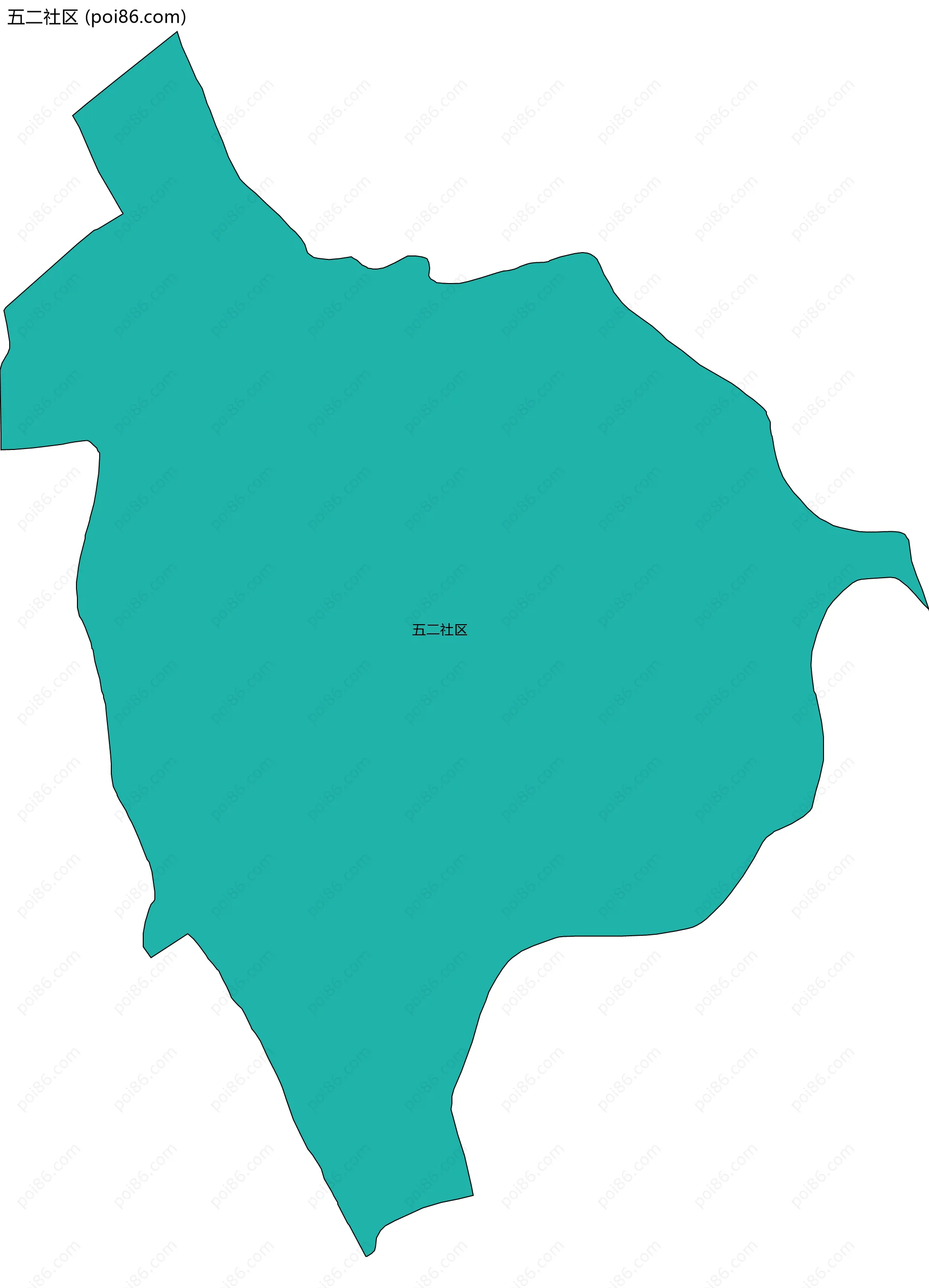 五二社区边界地图