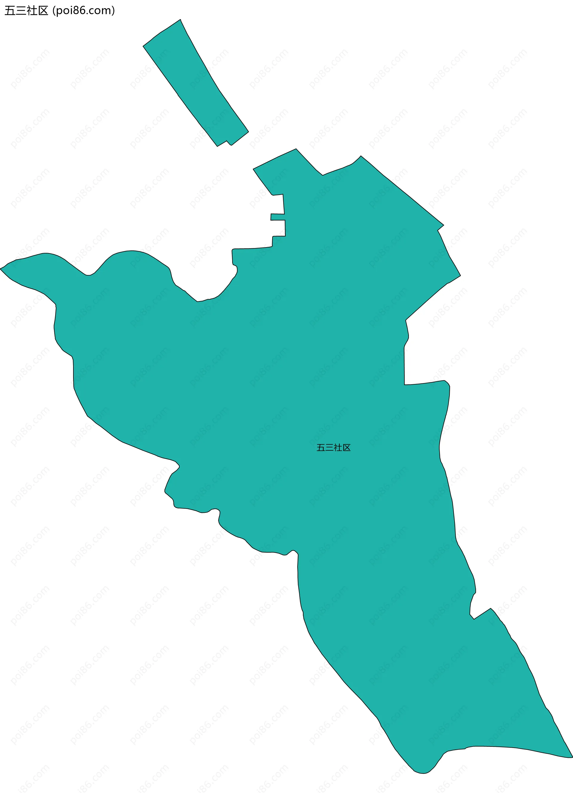 五三社区边界地图