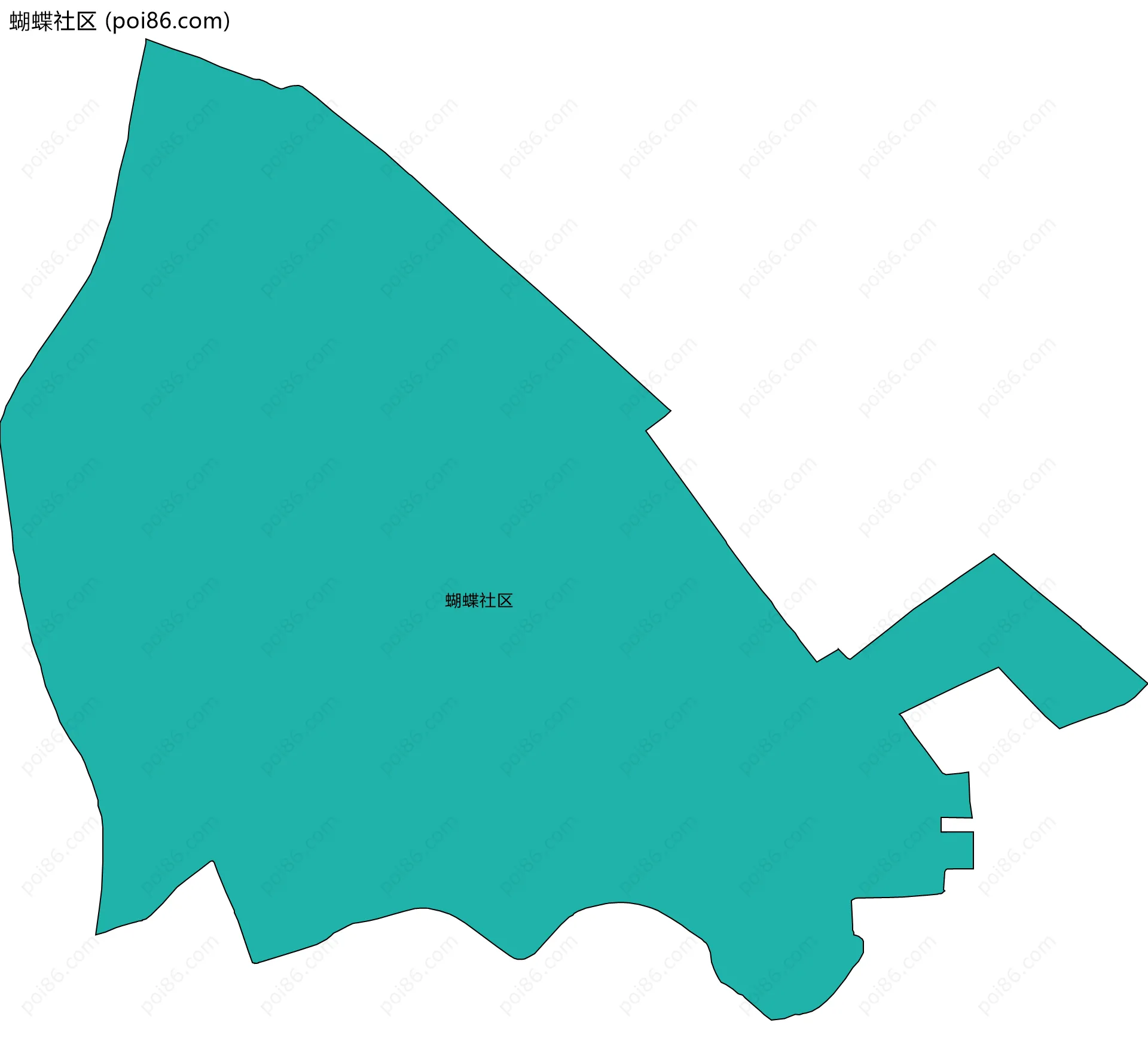 蝴蝶社区边界地图