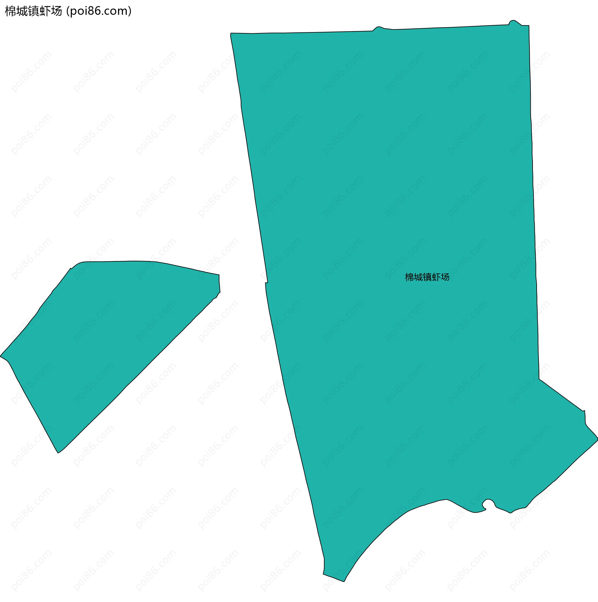 棉城镇虾场边界地图