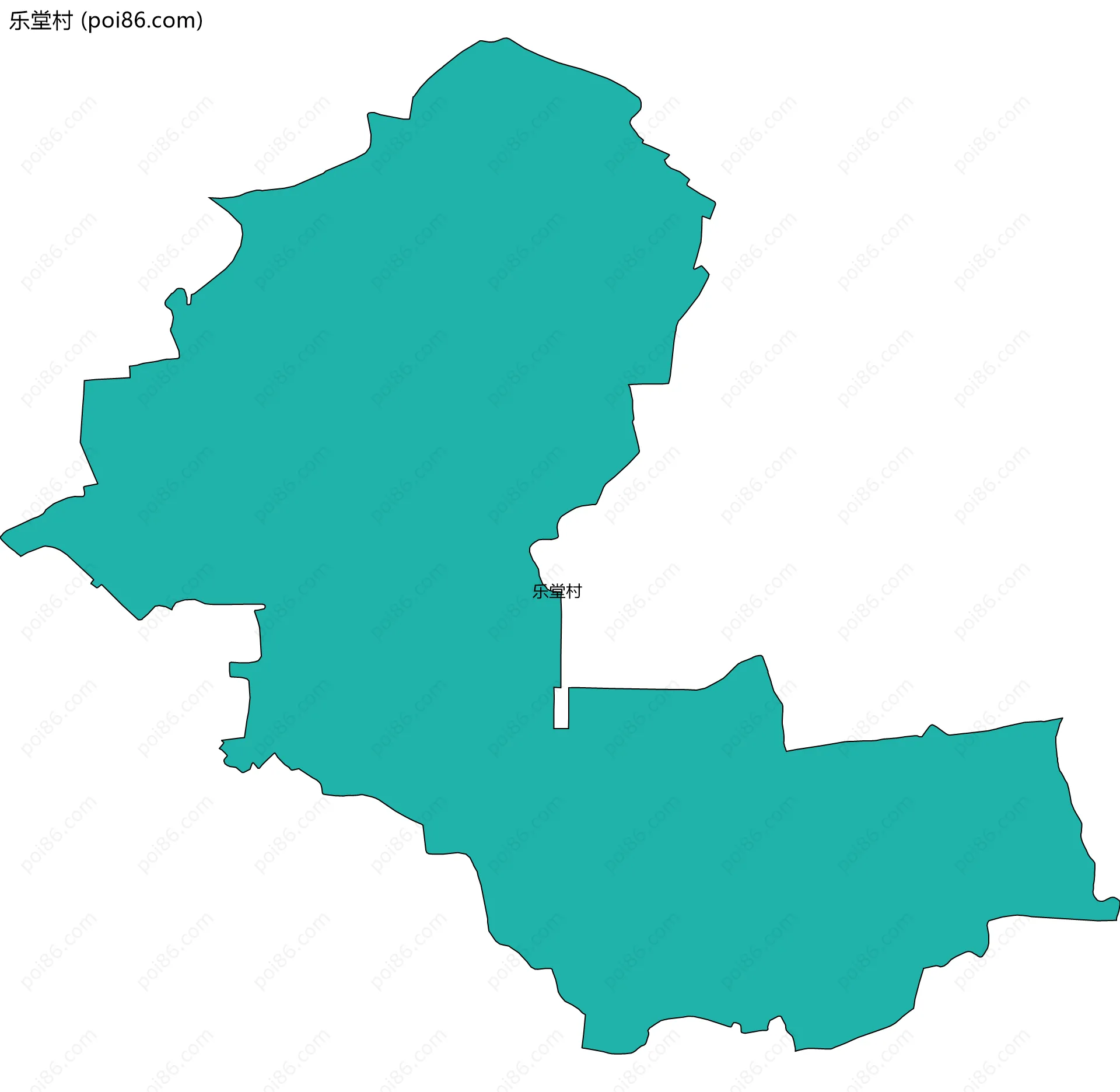 乐堂村边界地图