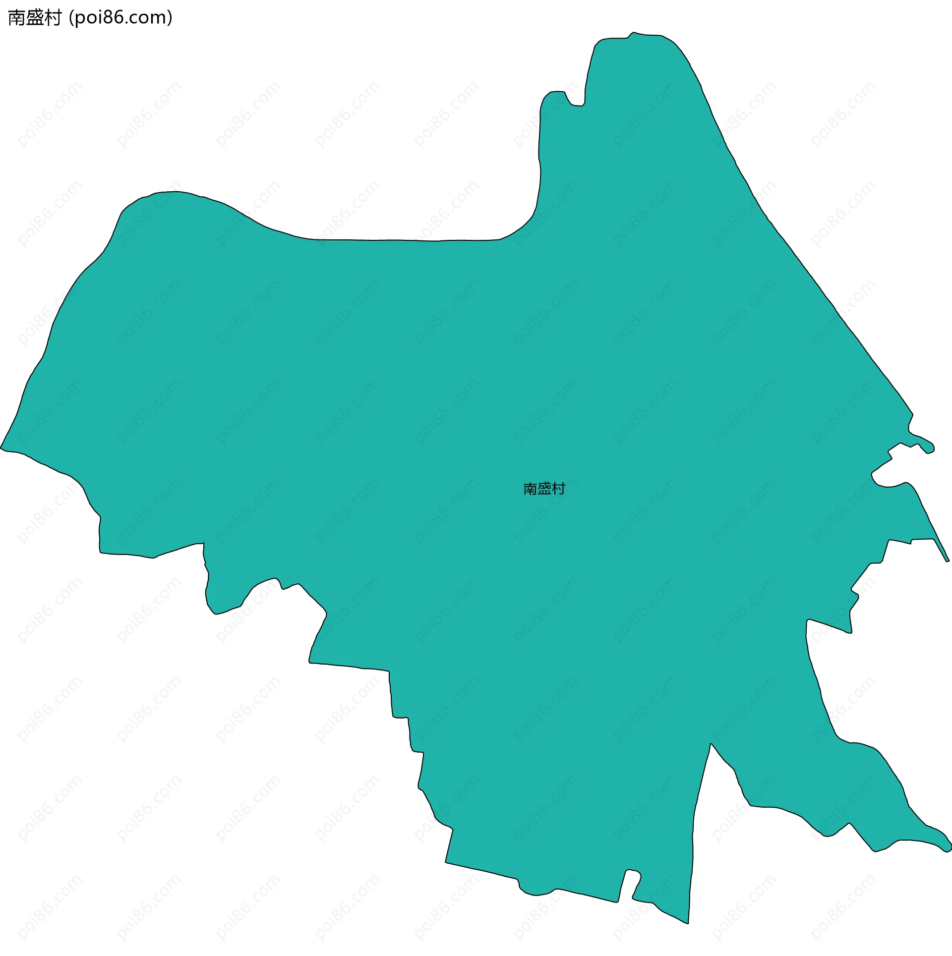 南盛村边界地图