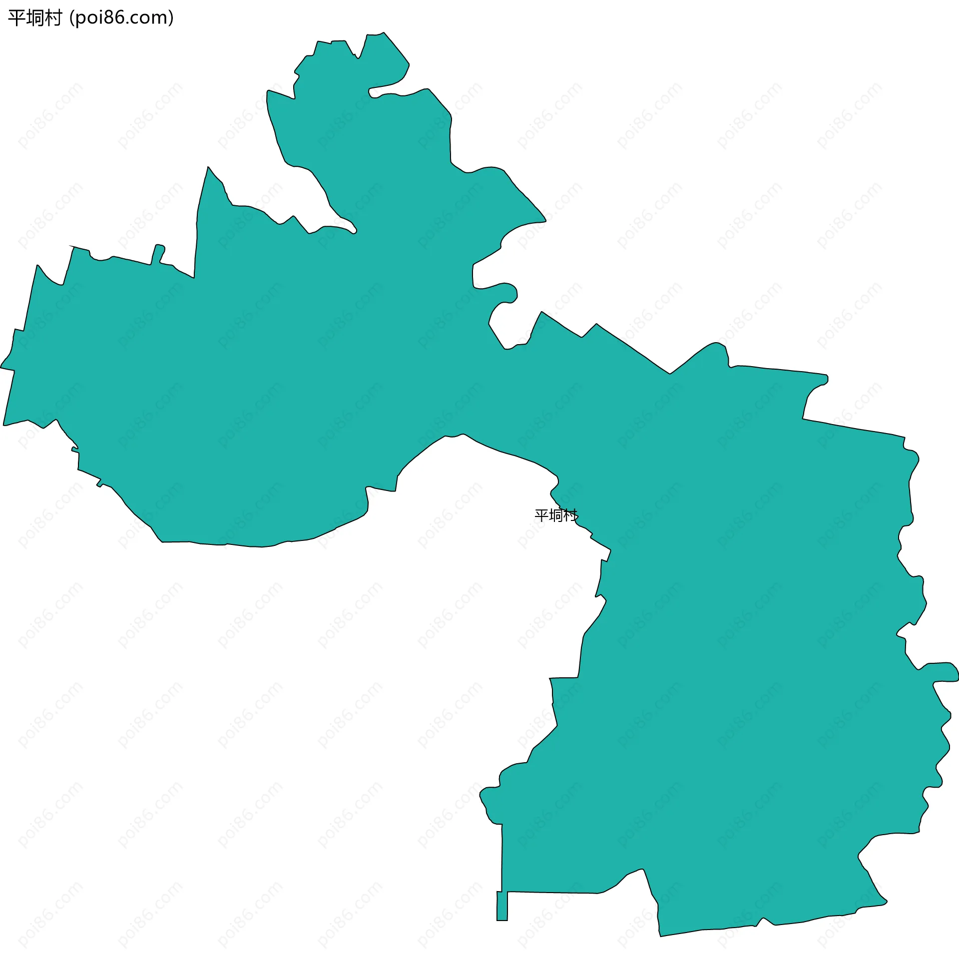 平垌村边界地图