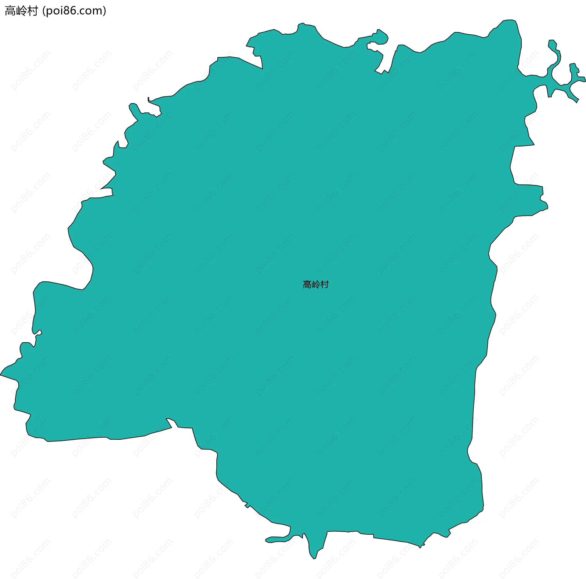 高岭村边界地图