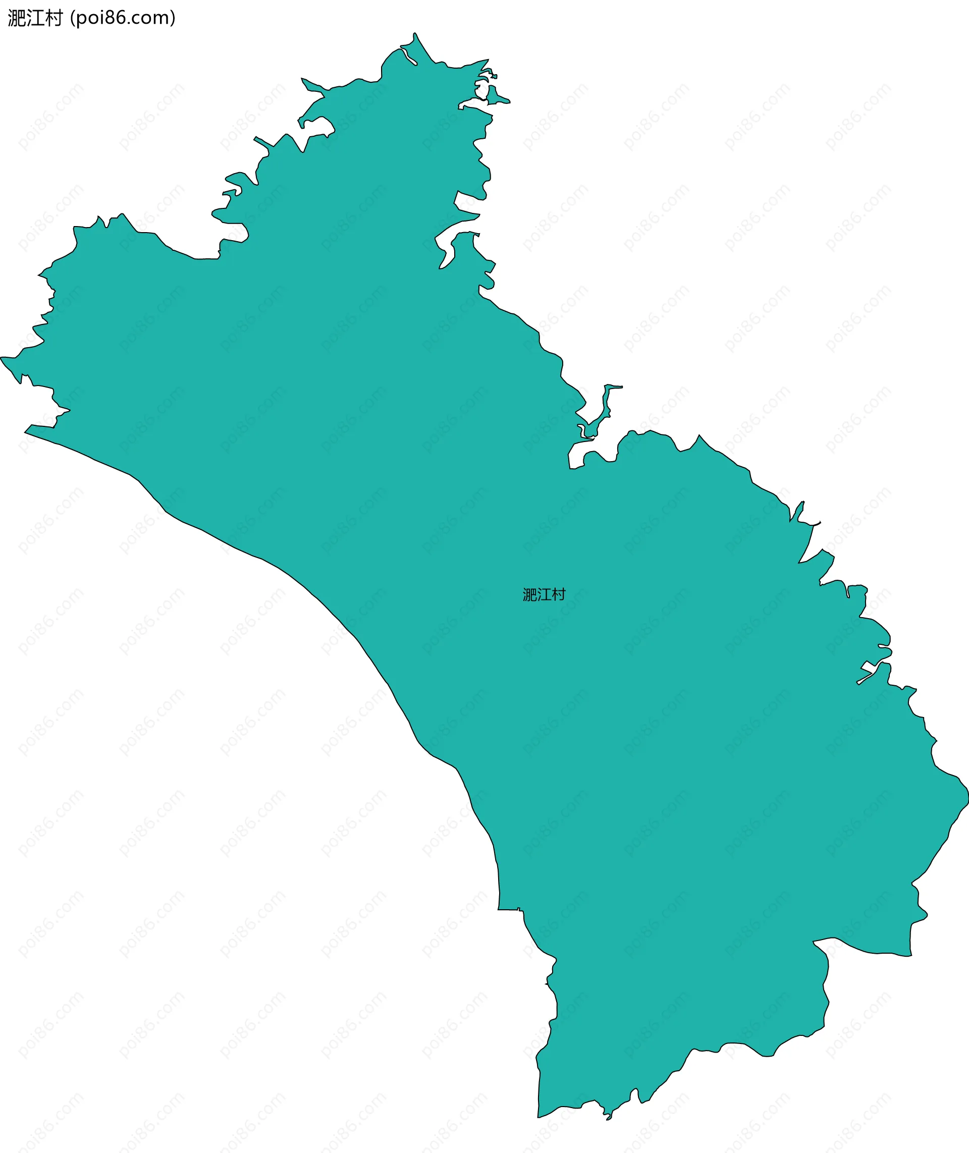 淝江村边界地图