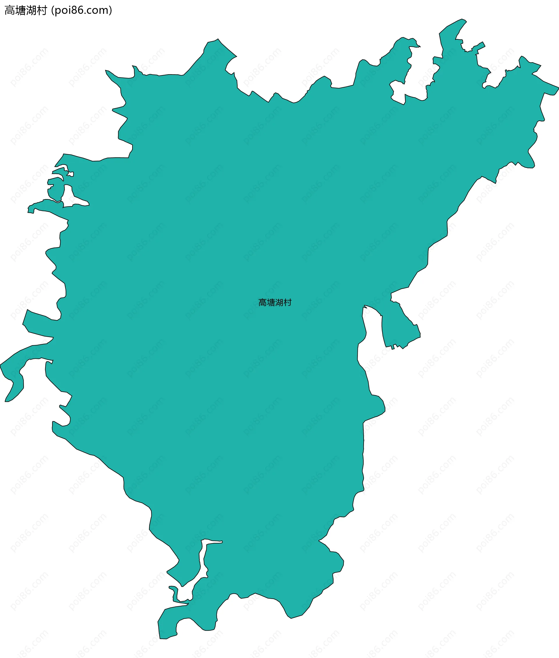 高塘湖村边界地图