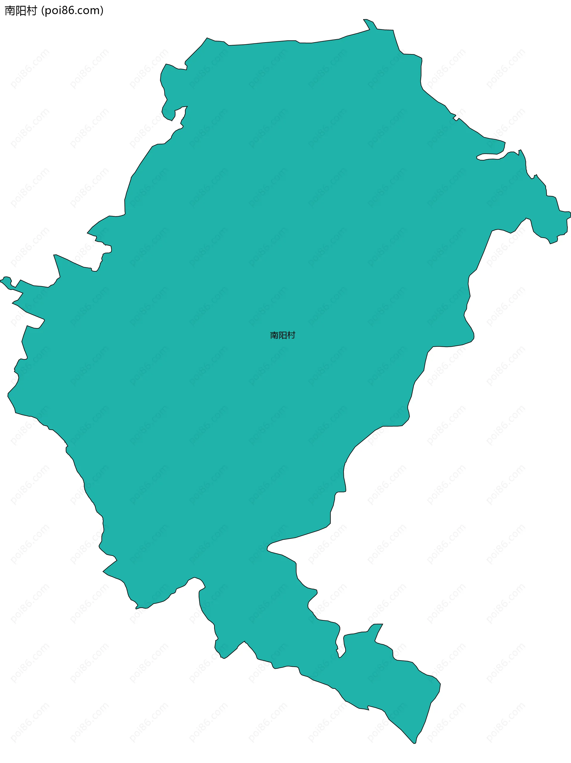 南阳村边界地图