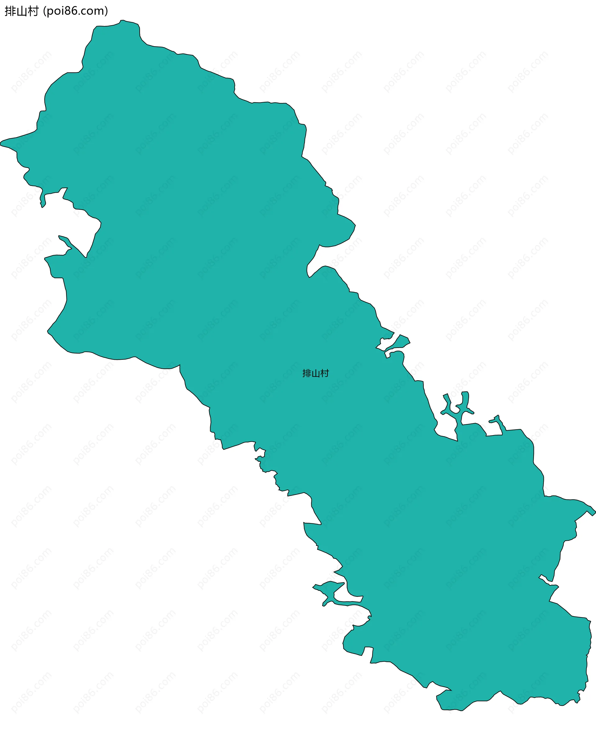 排山村边界地图