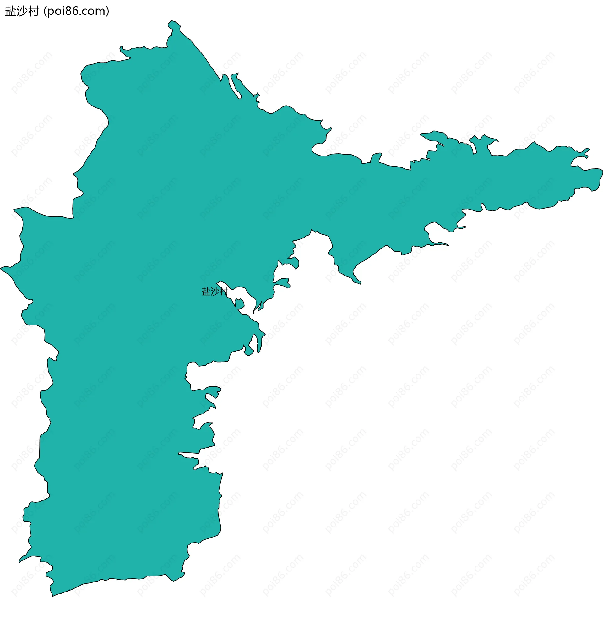 盐沙村边界地图