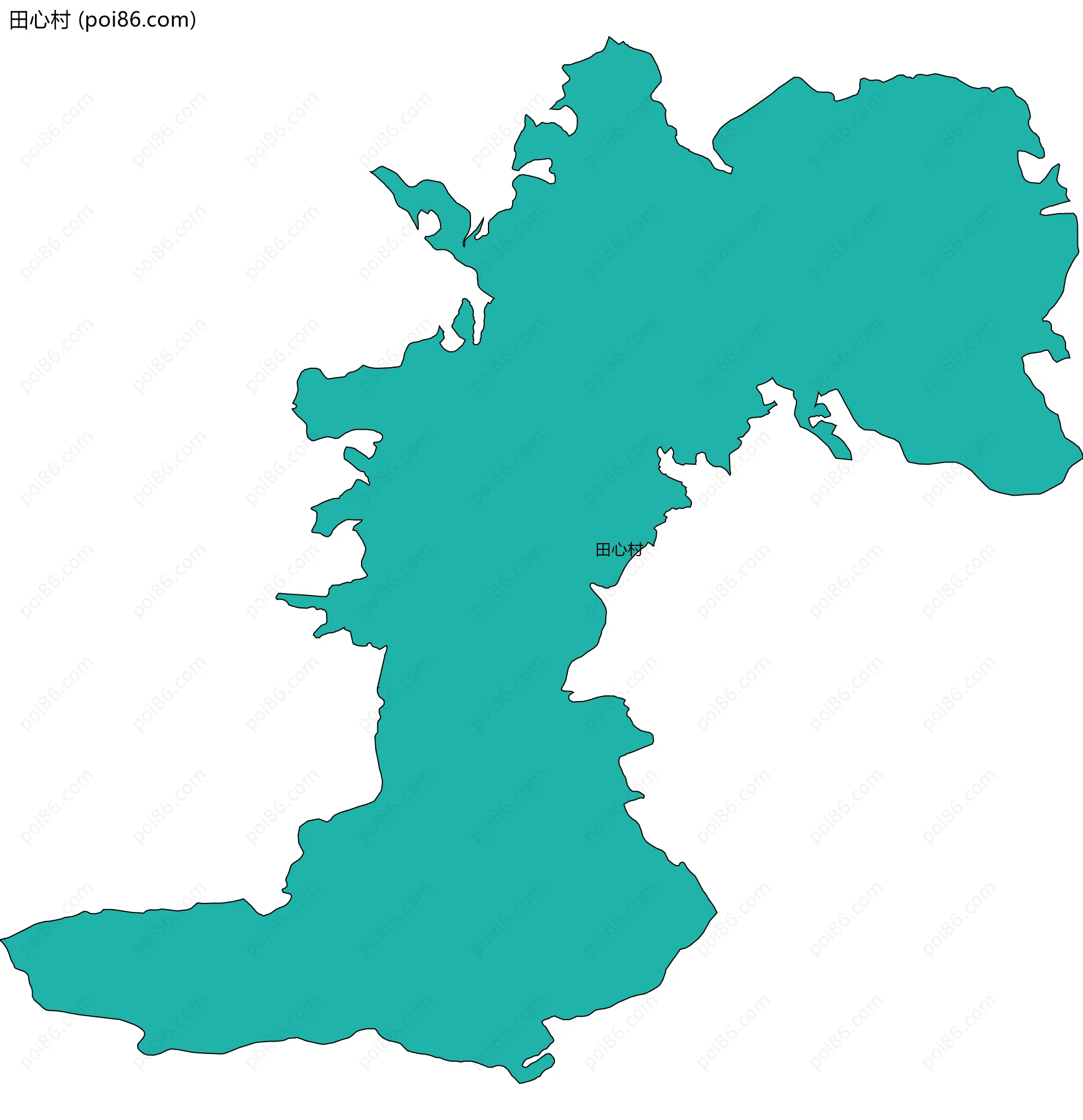 田心村边界地图