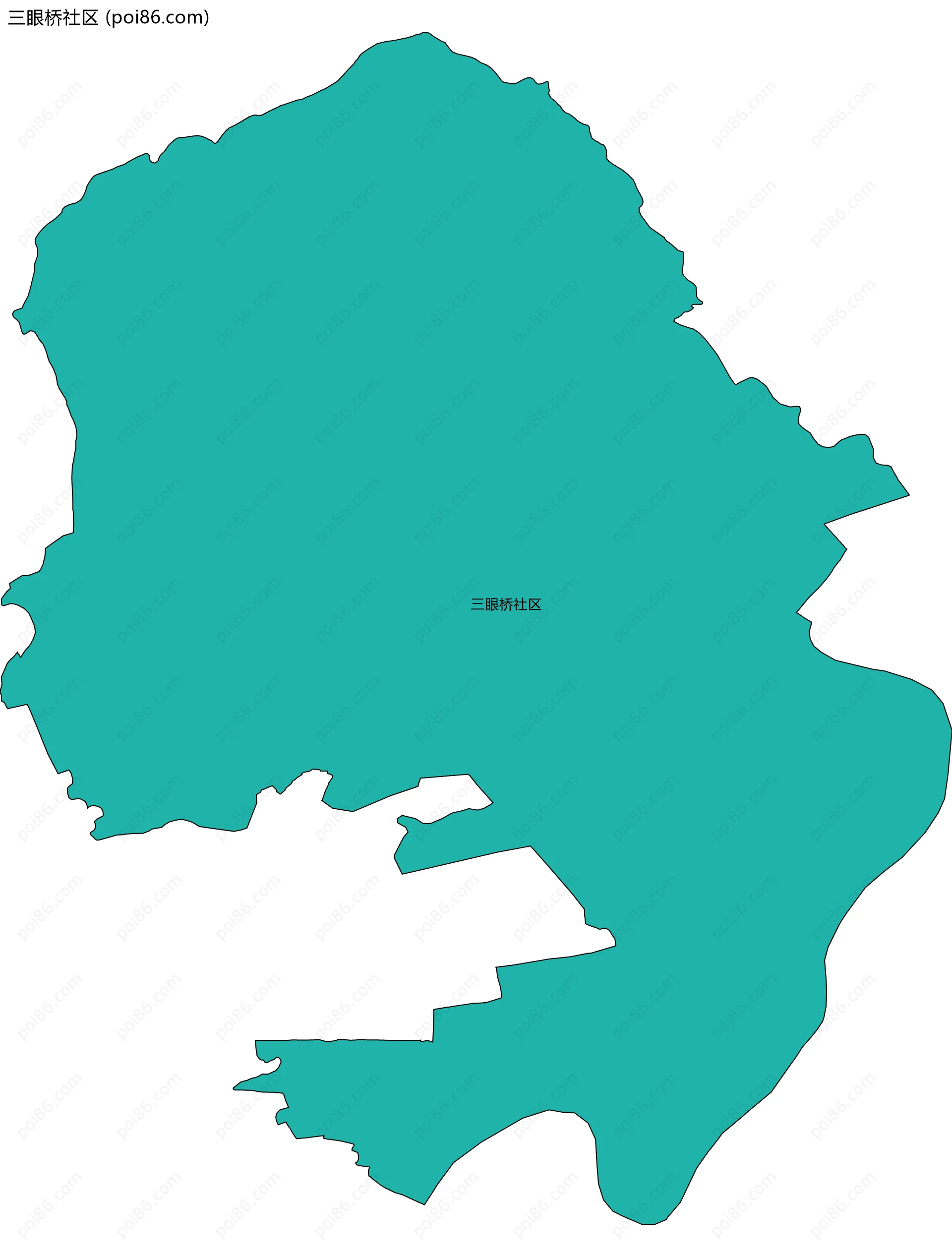 三眼桥社区边界地图