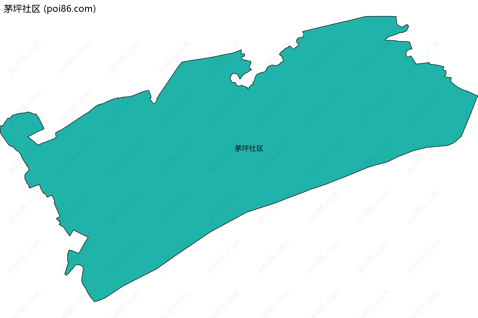 茅坪社区边界地图