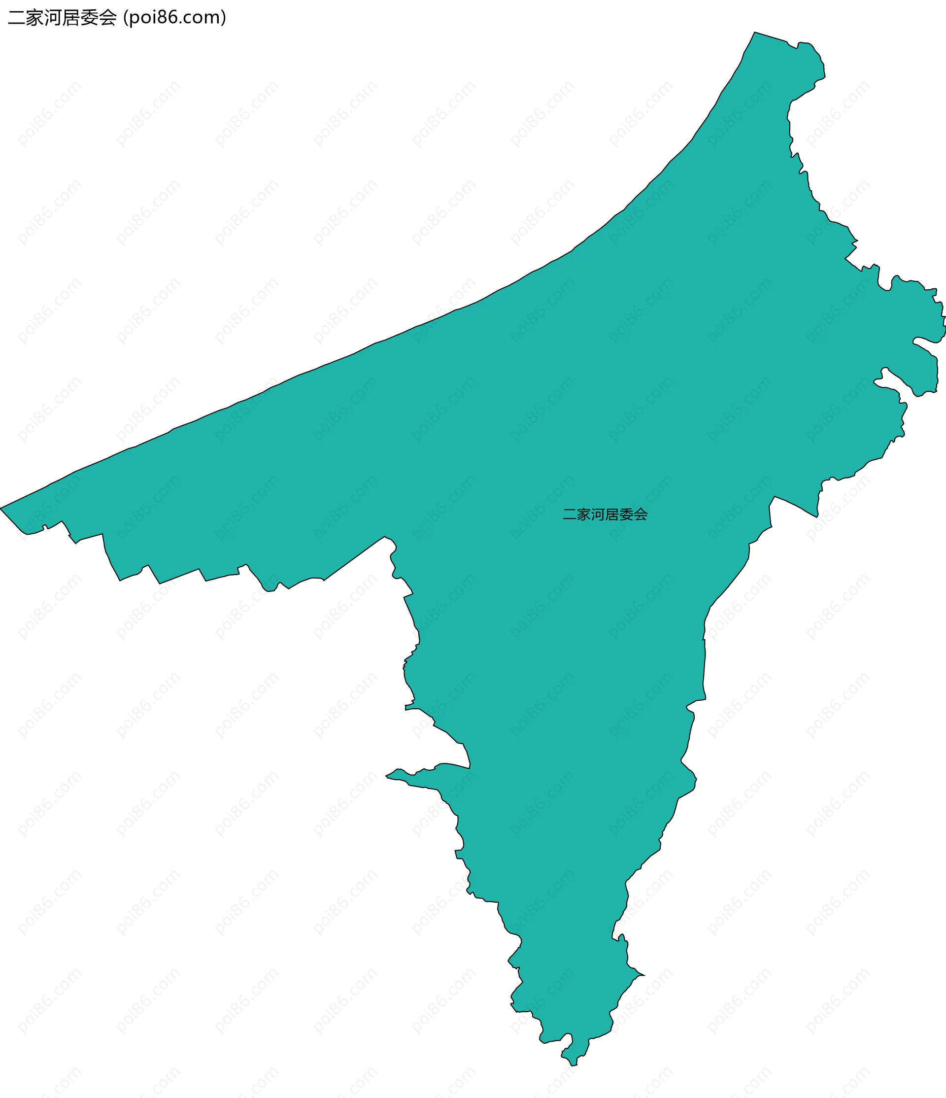 二家河居委会边界地图