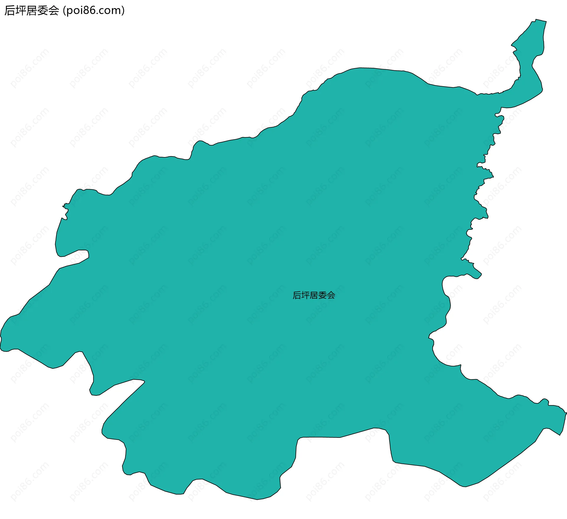 后坪居委会边界地图