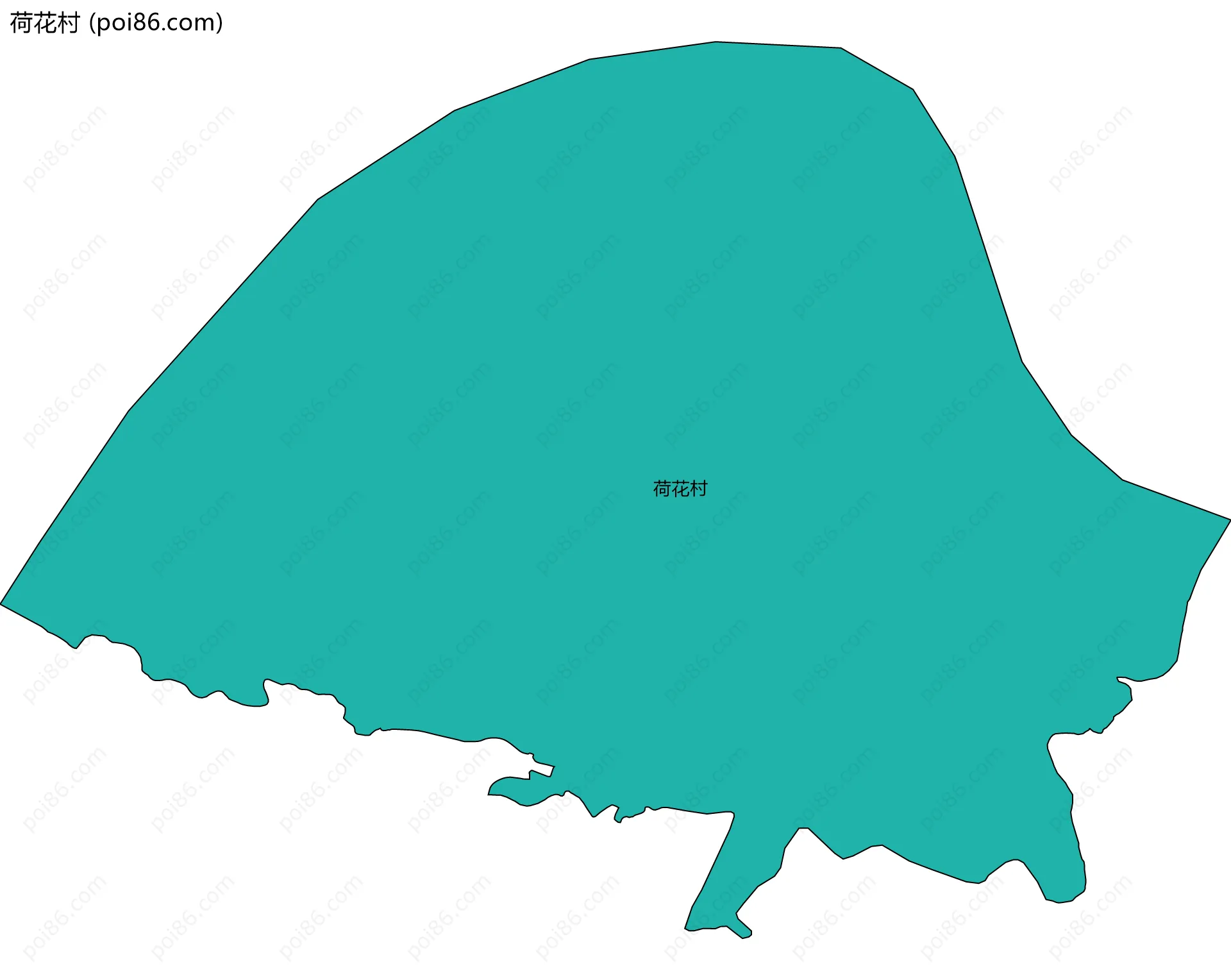荷花村边界地图