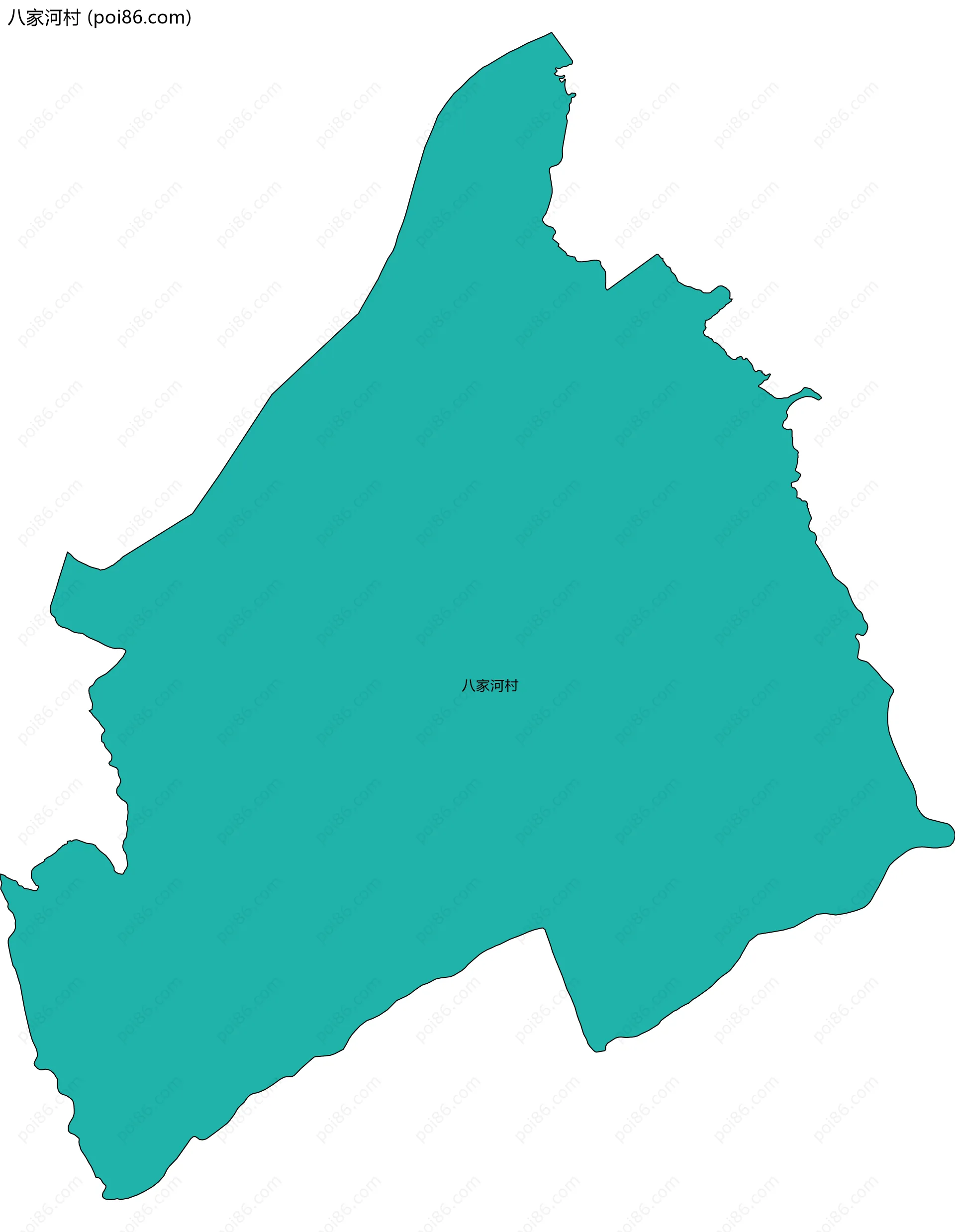 八家河村边界地图