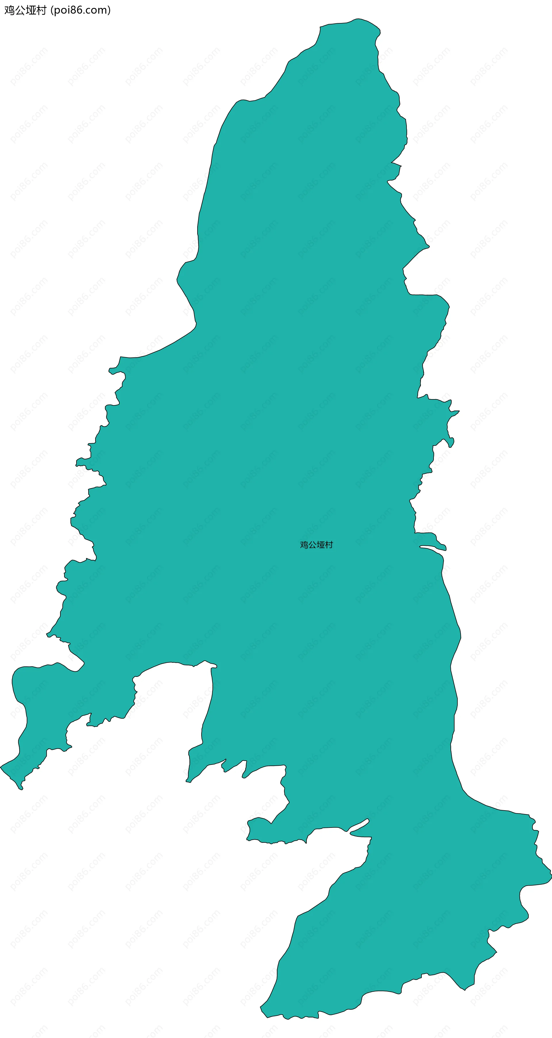 鸡公垭村边界地图