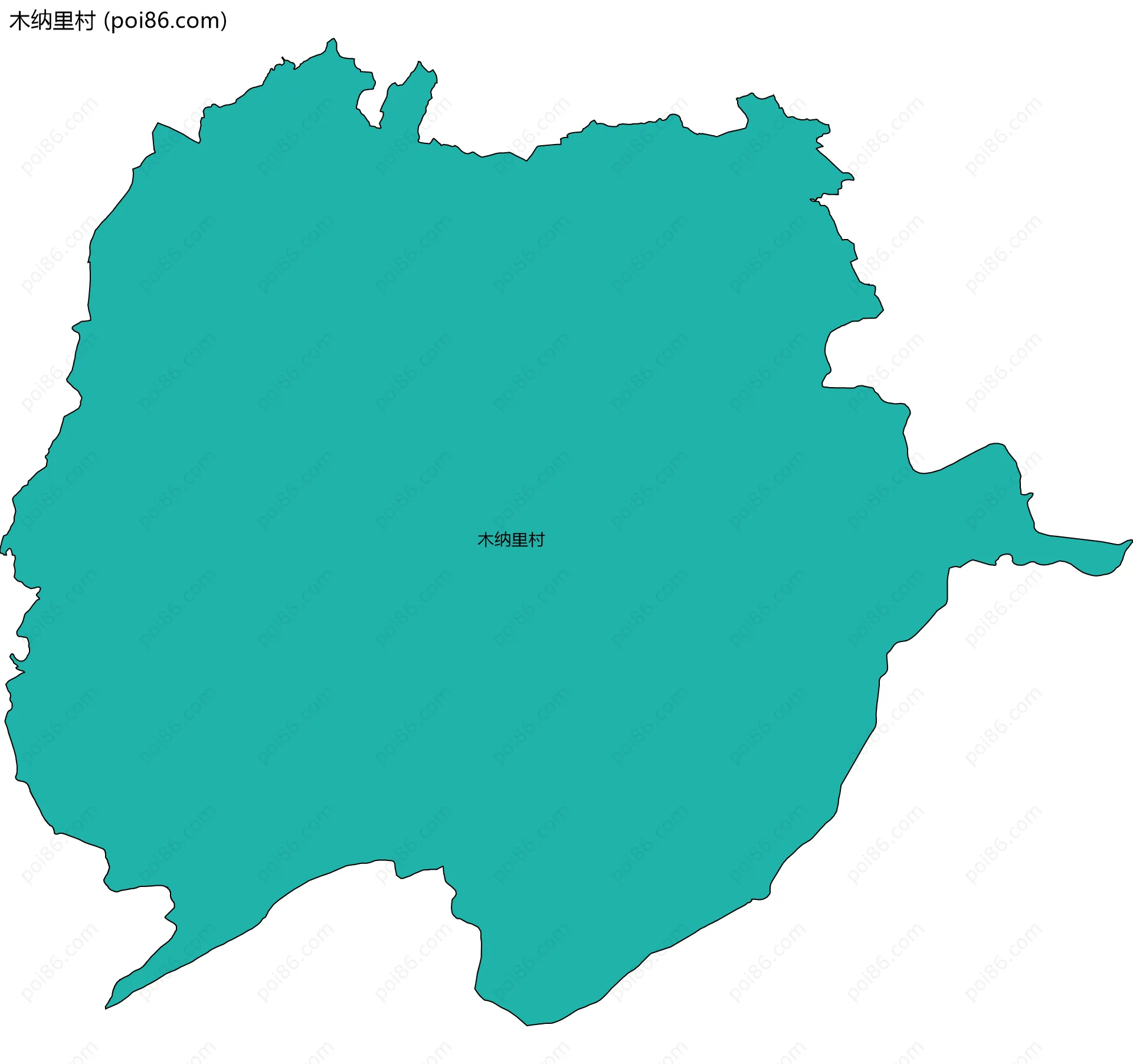 木纳里村边界地图