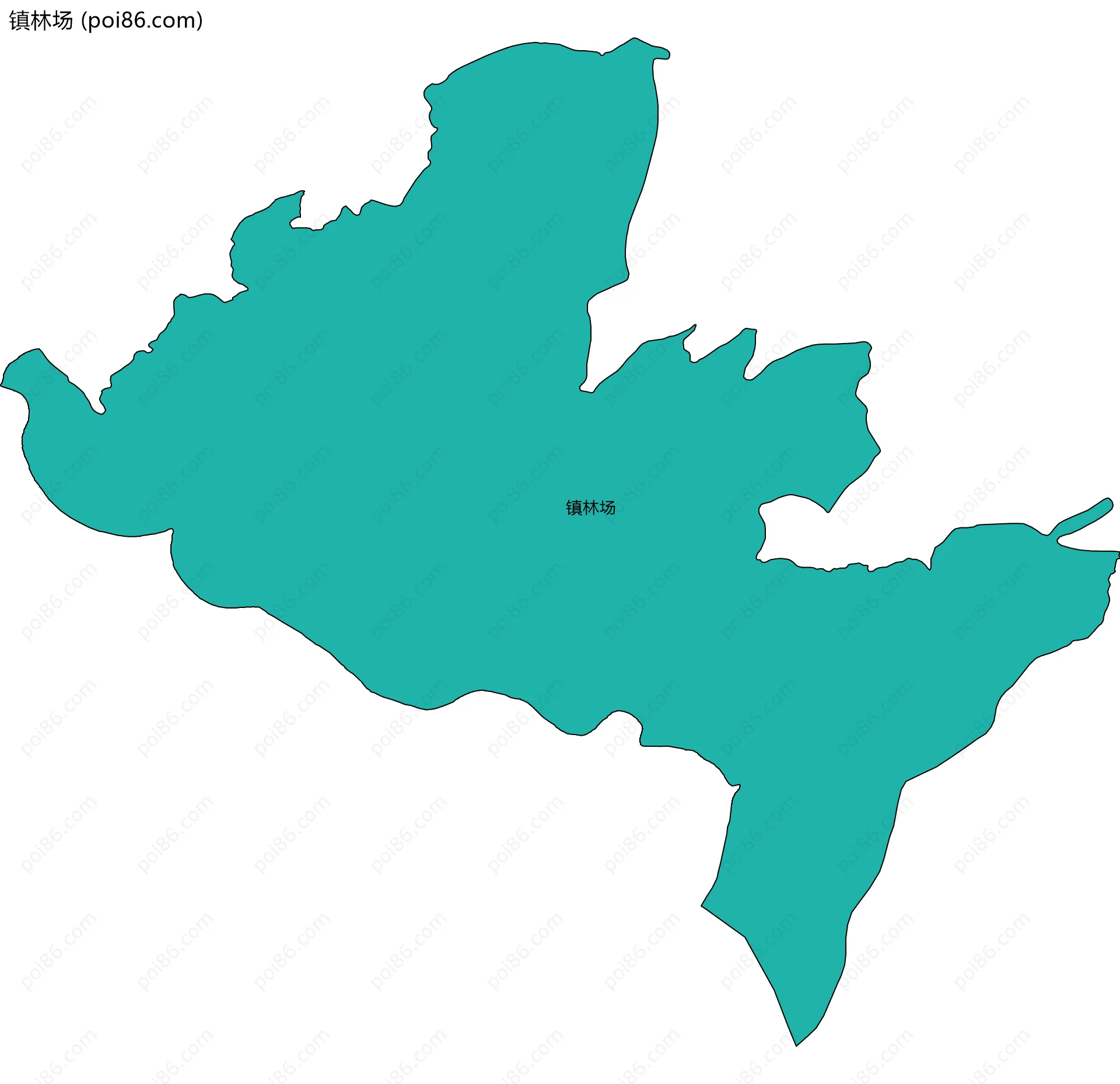 镇林场边界地图