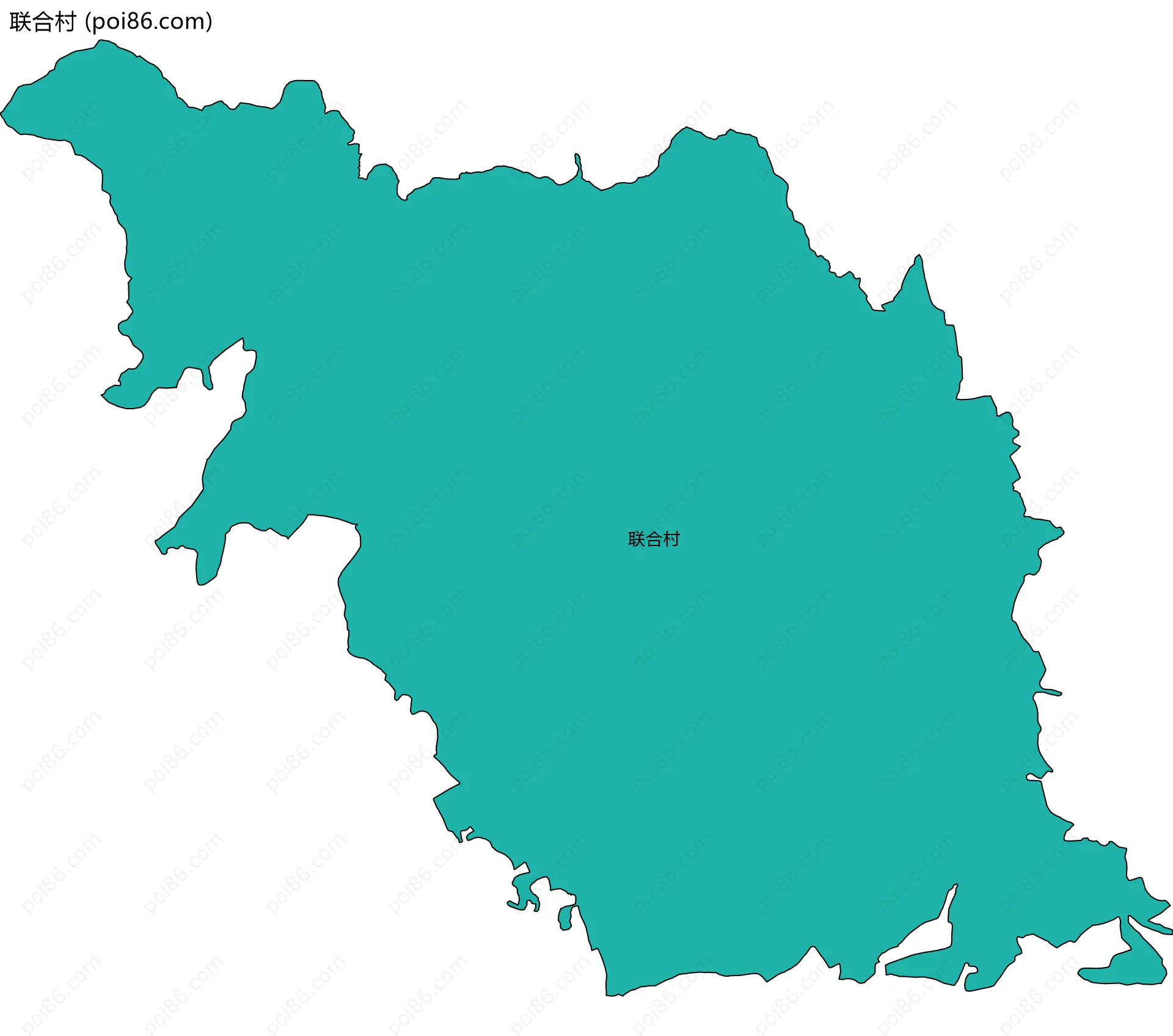 联合村边界地图