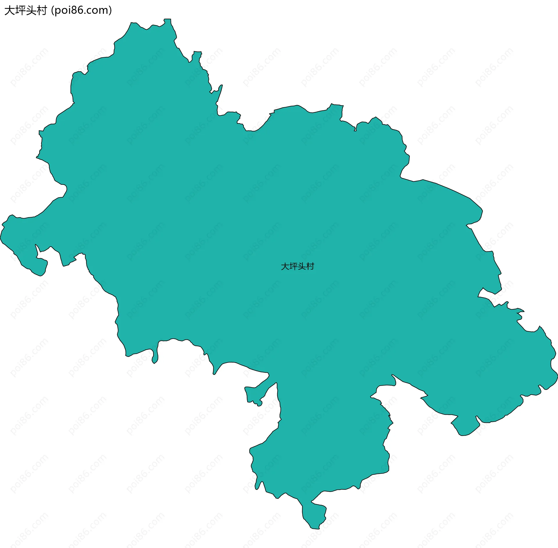 大坪头村边界地图