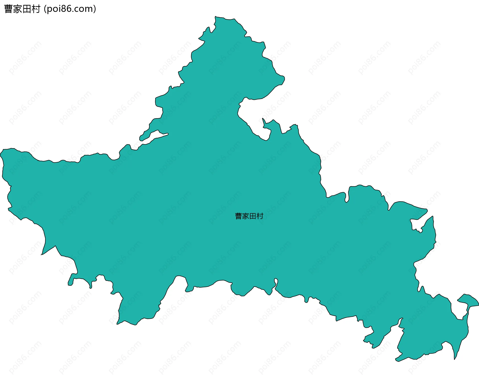 曹家田村边界地图