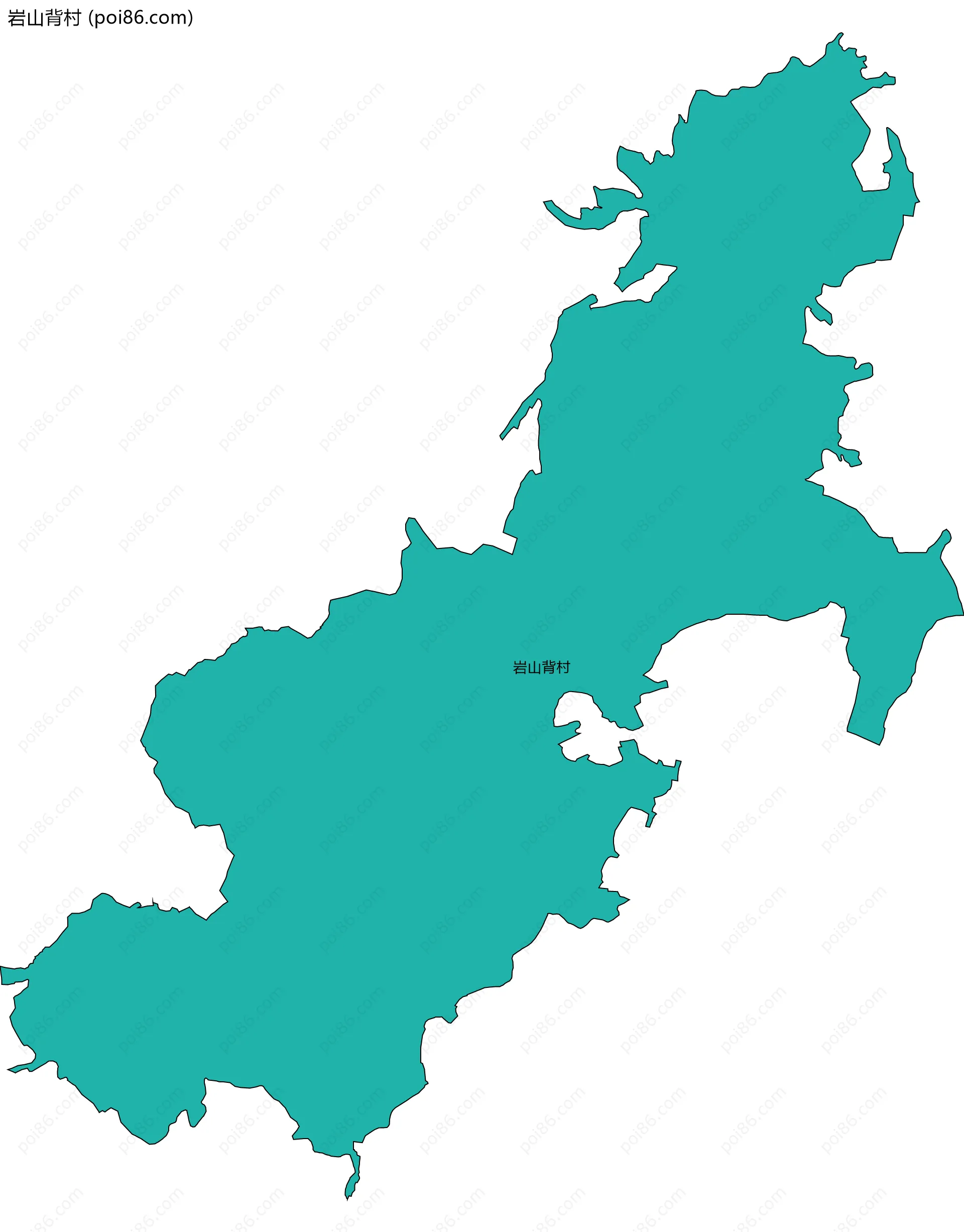 岩山背村边界地图