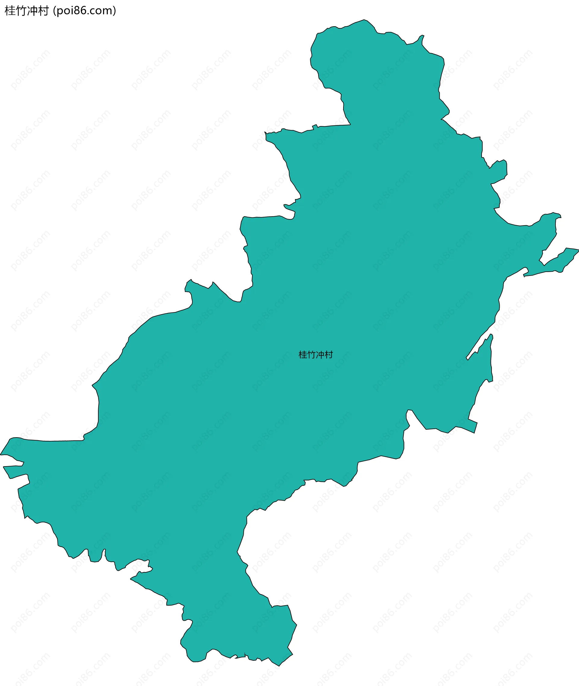 桂竹冲村边界地图