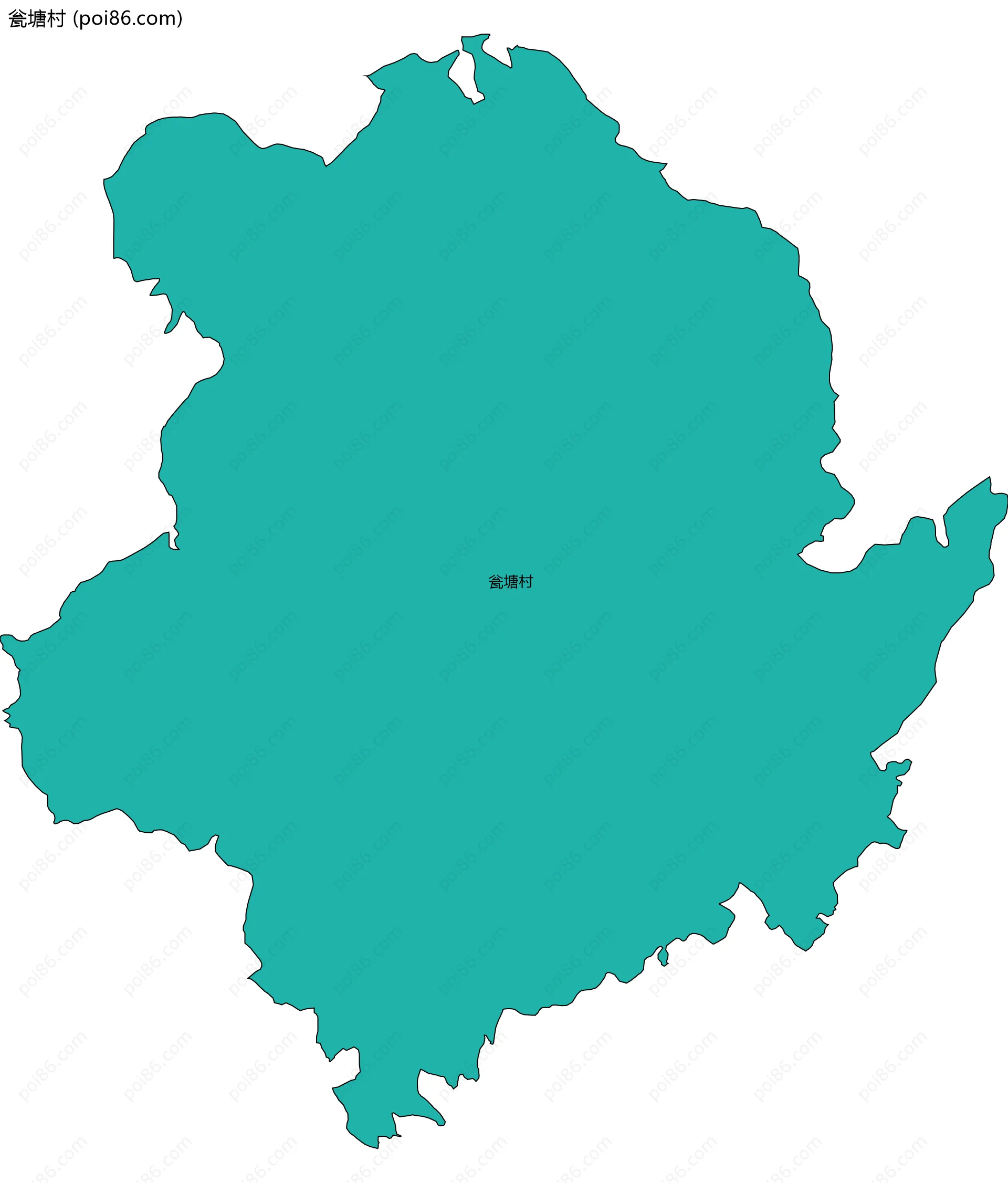 瓮塘村边界地图