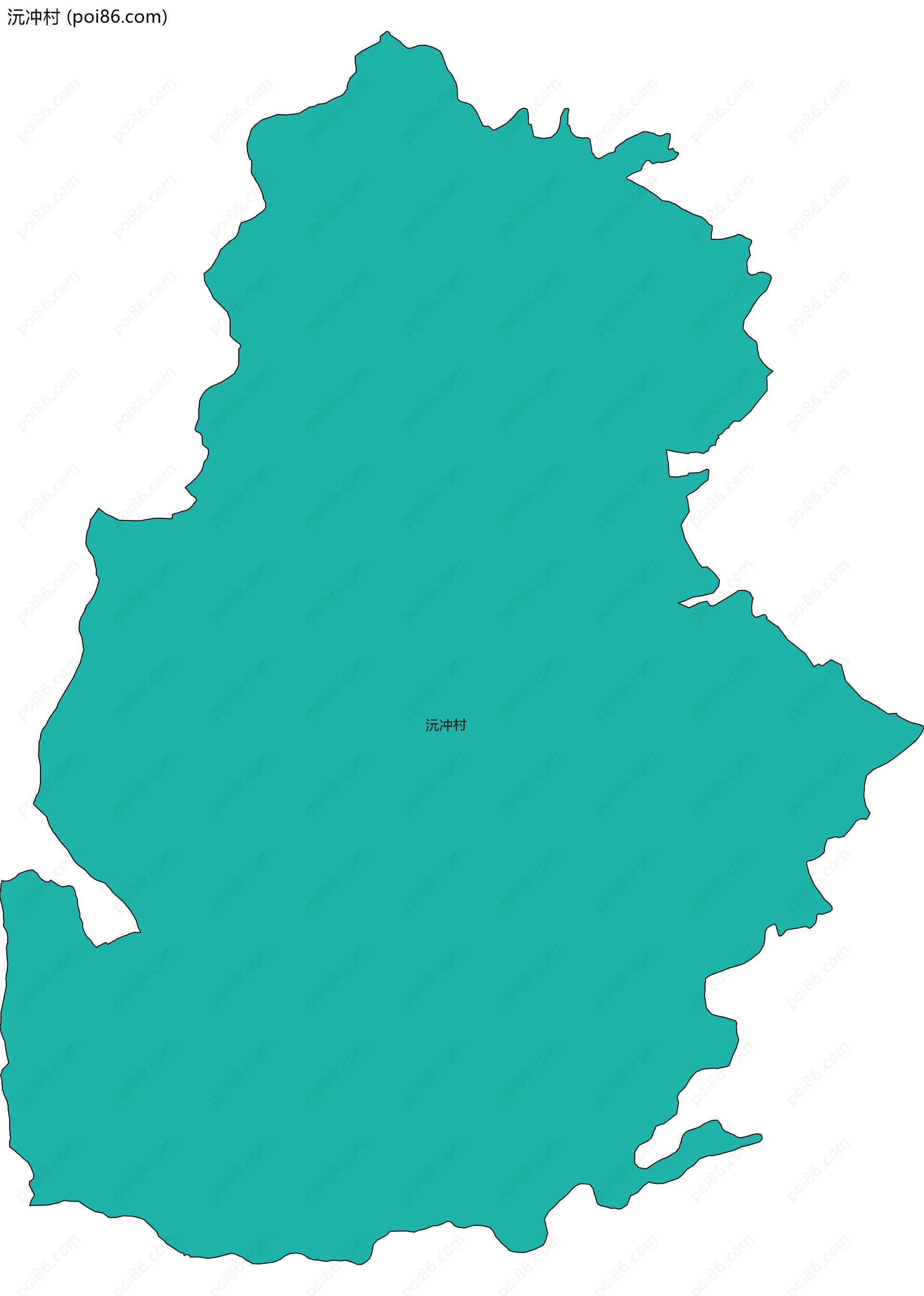 沅冲村边界地图