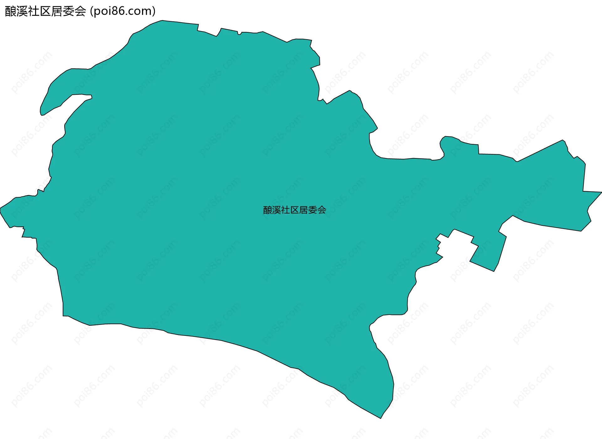 酿溪社区居委会边界地图