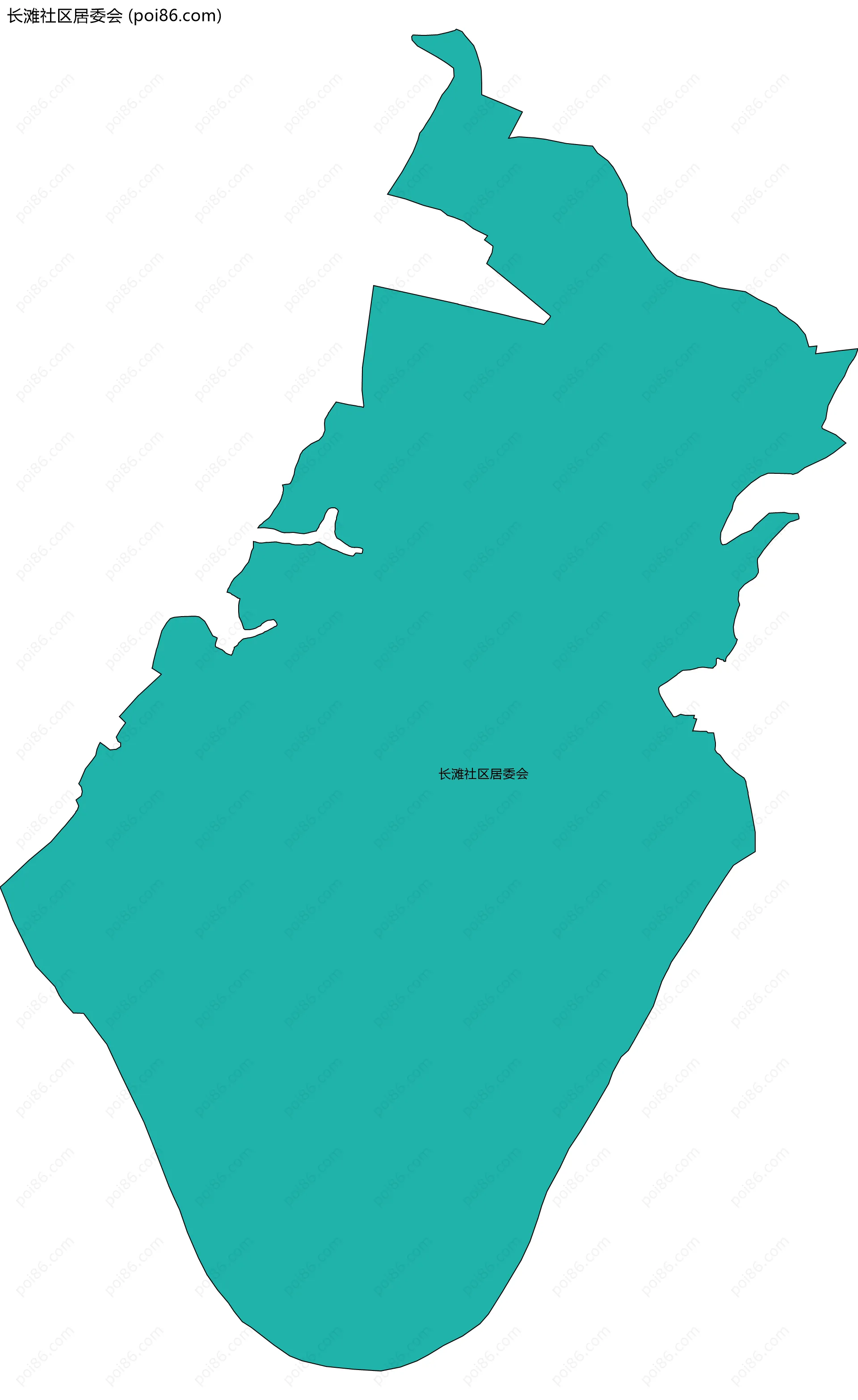 长滩社区居委会边界地图