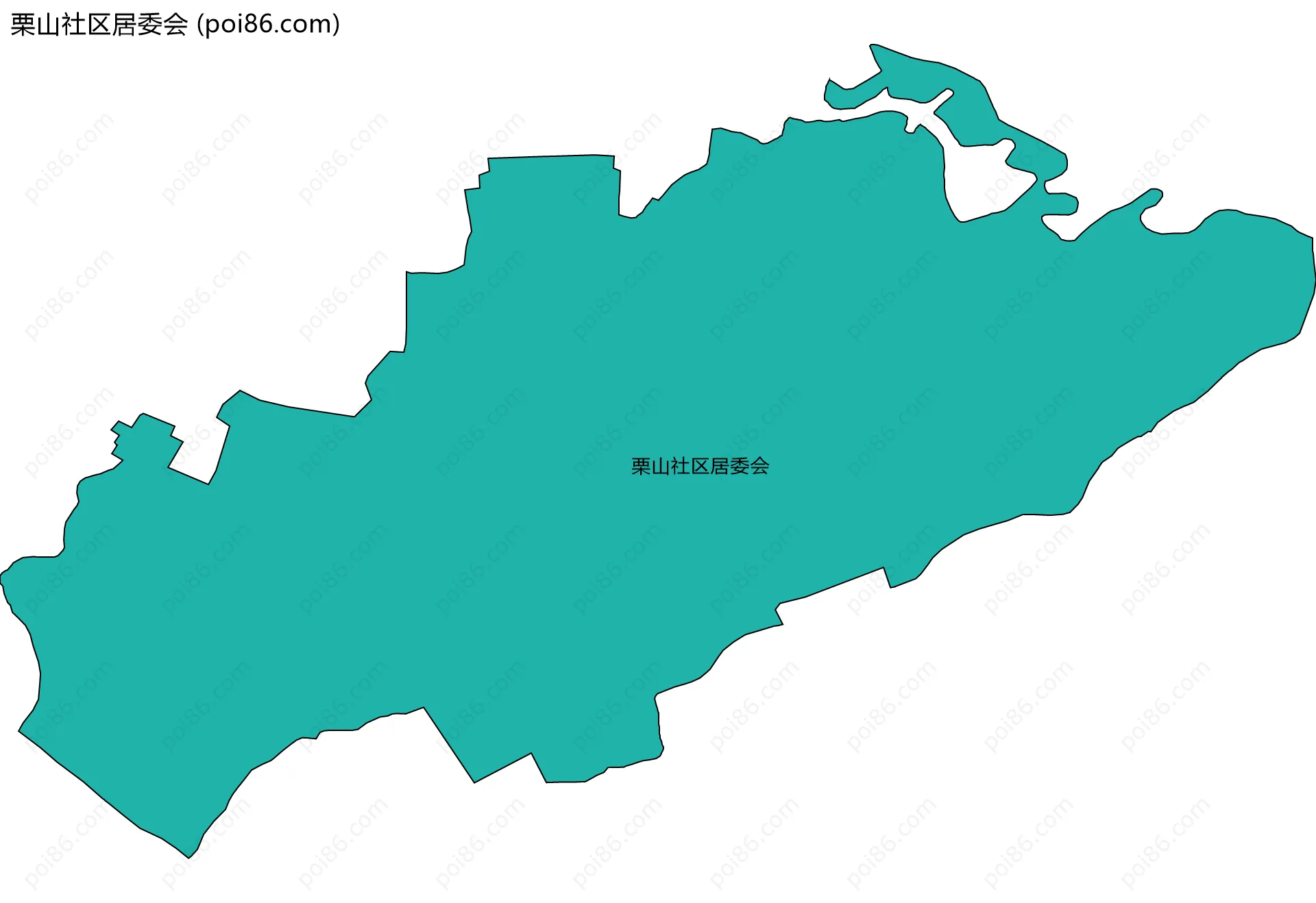 栗山社区居委会边界地图
